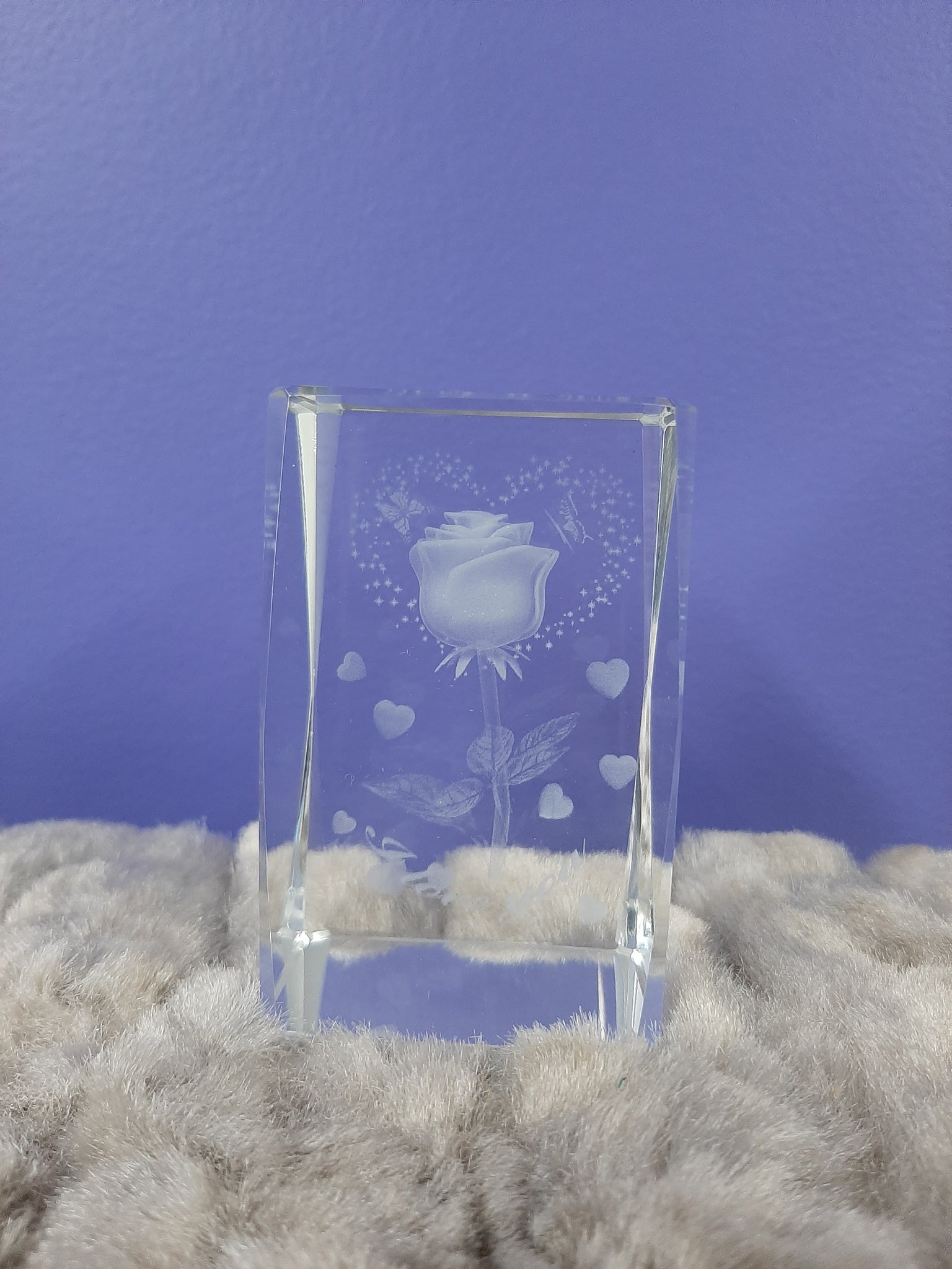 Flower Glass Cube