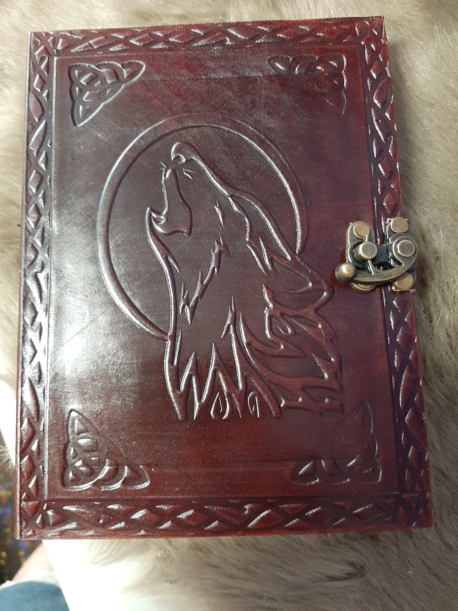Howling Wolf Leather Book