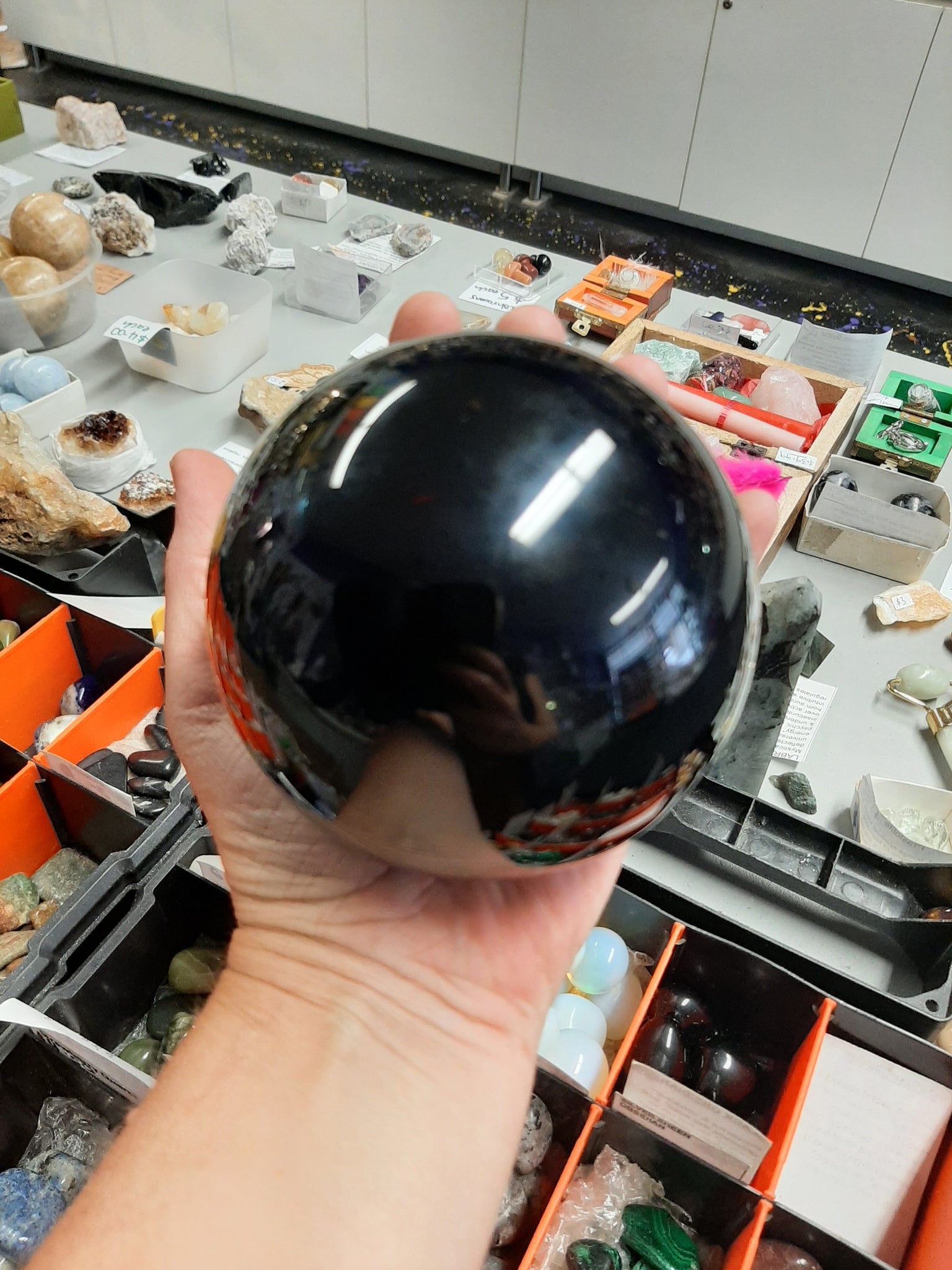 Black Obsidian Sphere Large