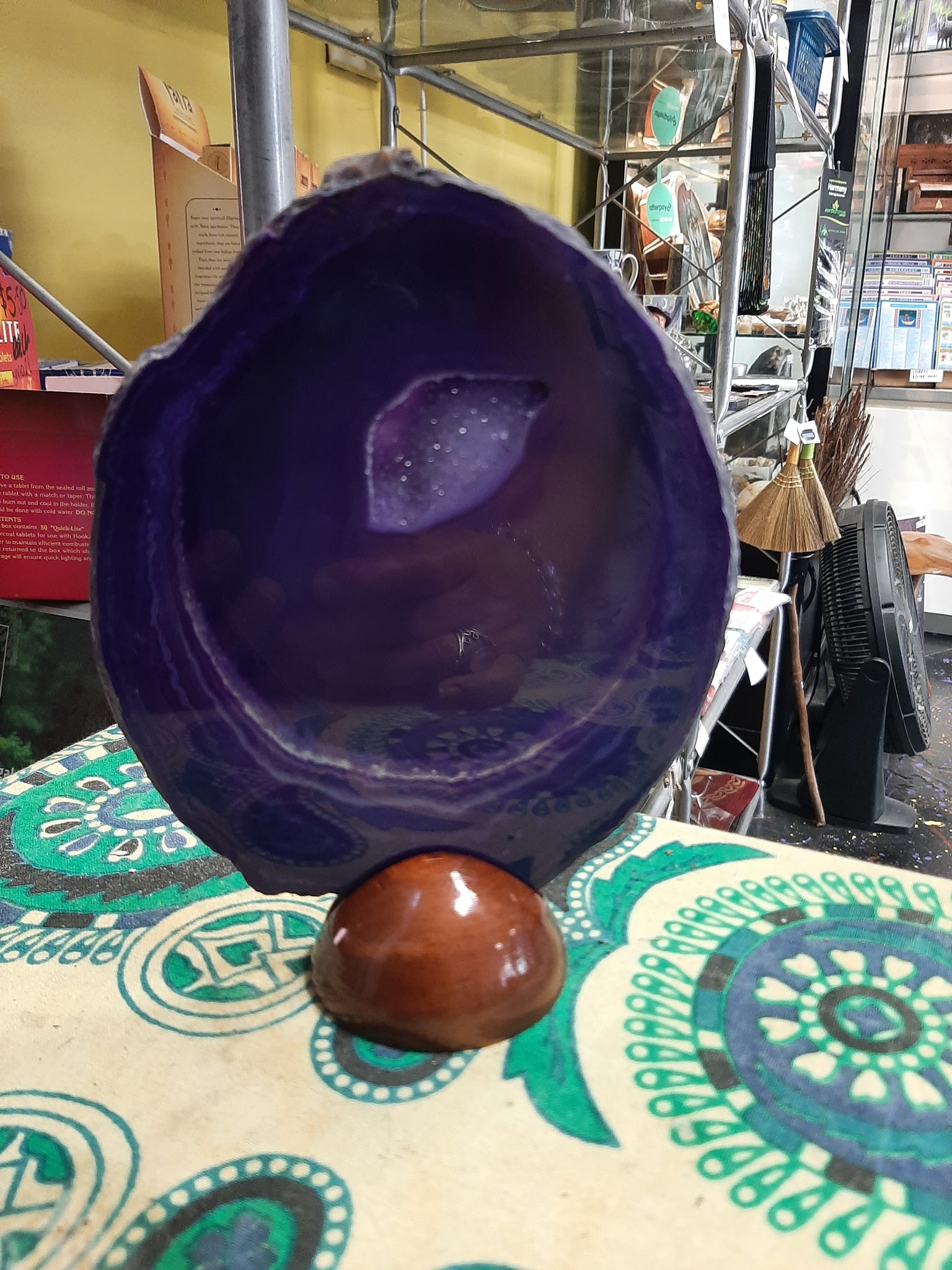 Purple Agate on Stand