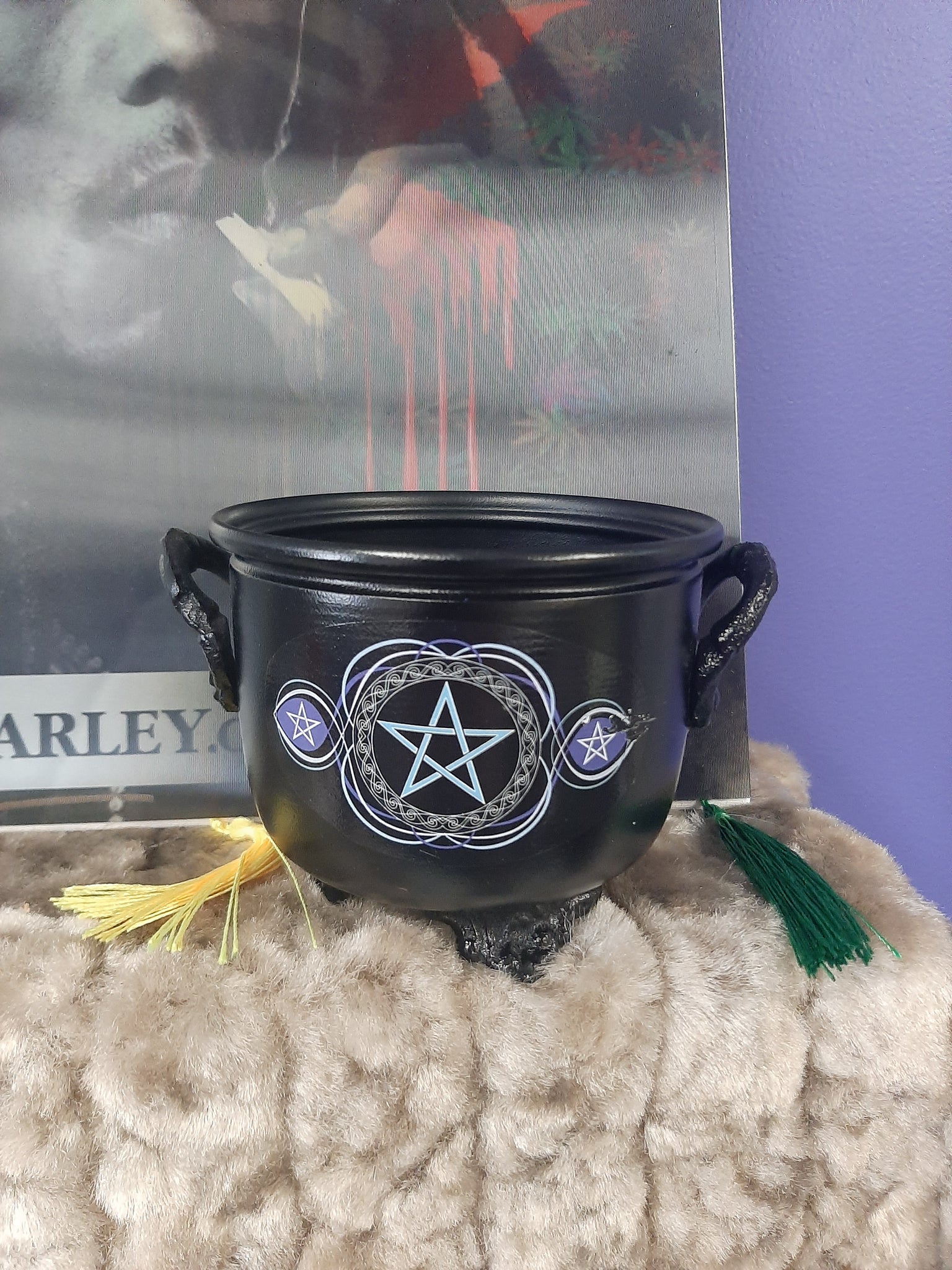Pentagram Metal Cauldron