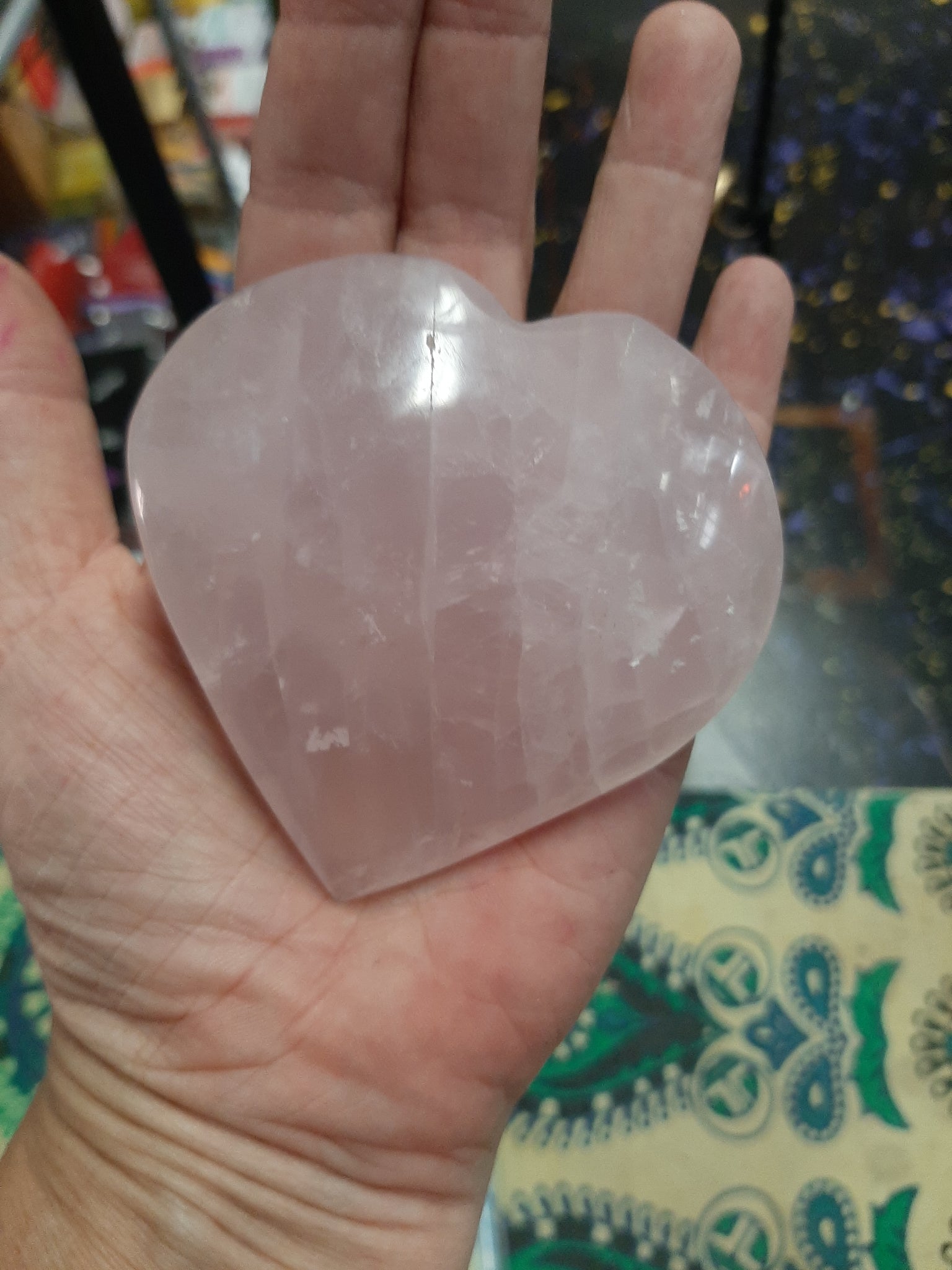Rose Quartz Heart Large