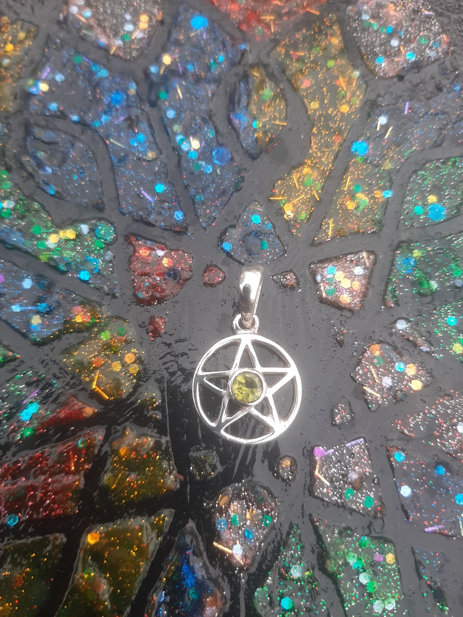 Pentagram with Peridot