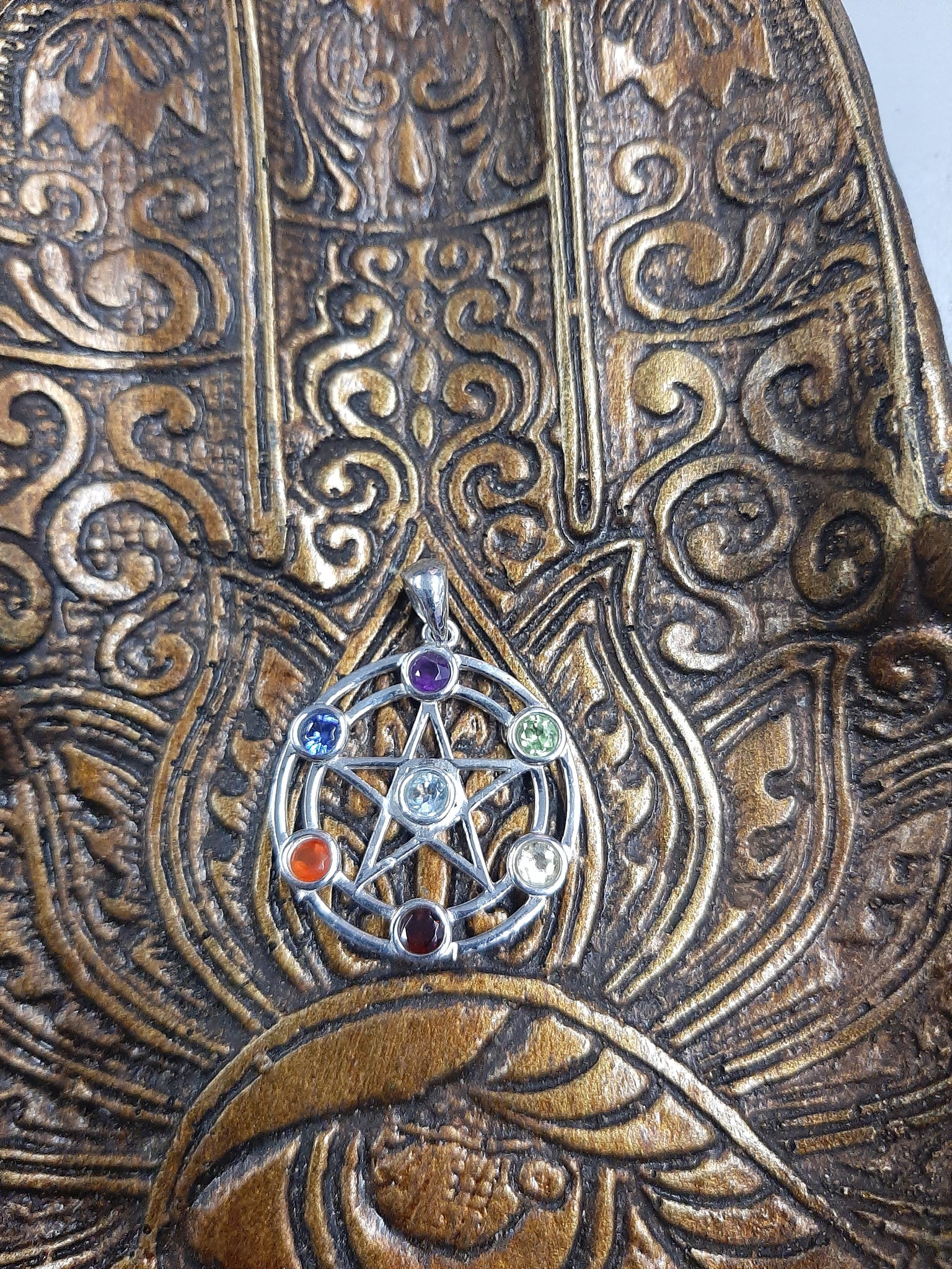 Chakra Pentagram Pendant