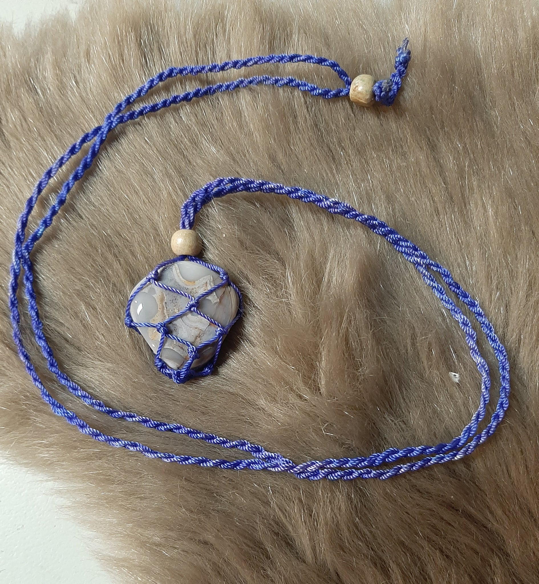 Macrame Wrapped Crystal Necklaces