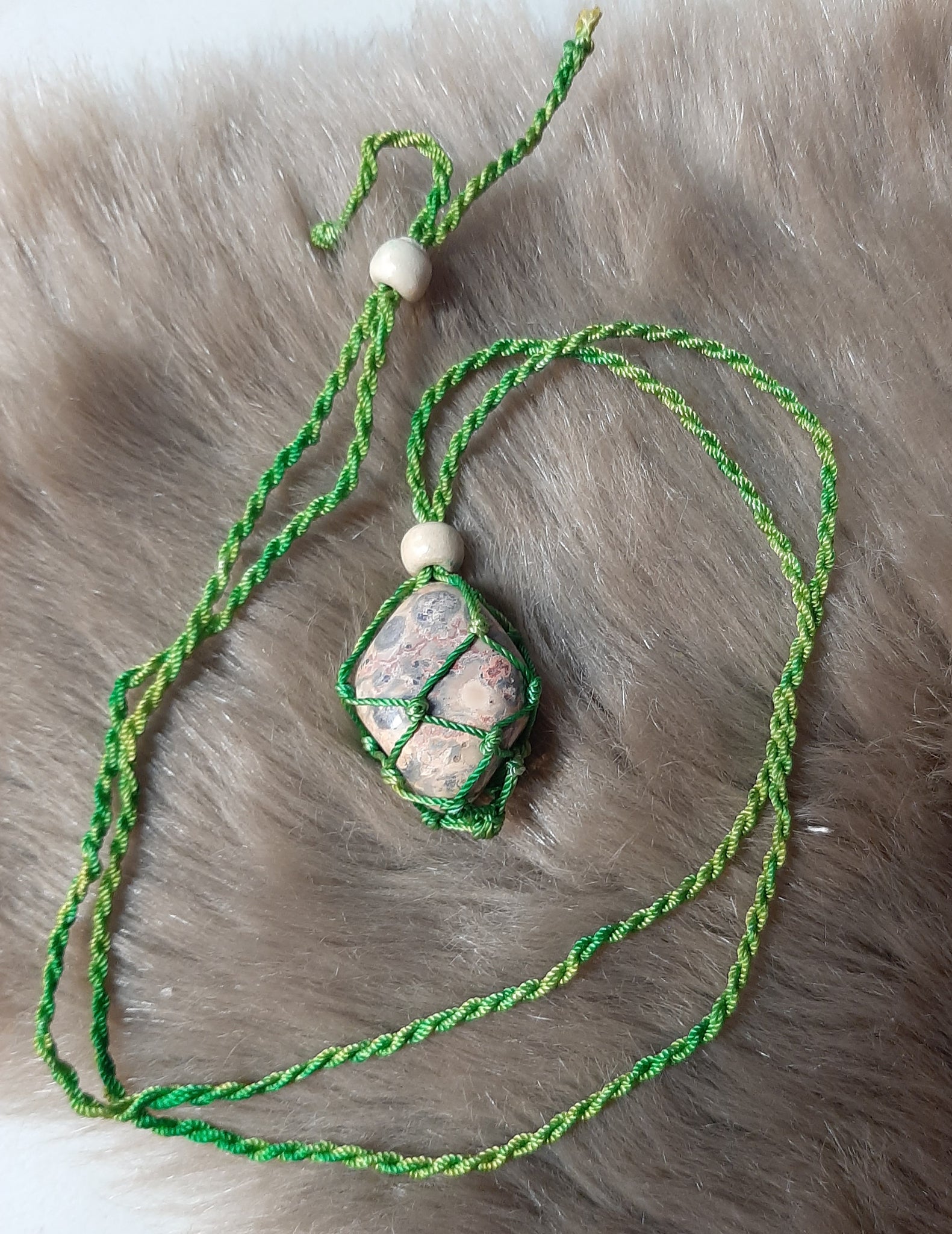 Macrame Wrapped Crystal Necklaces