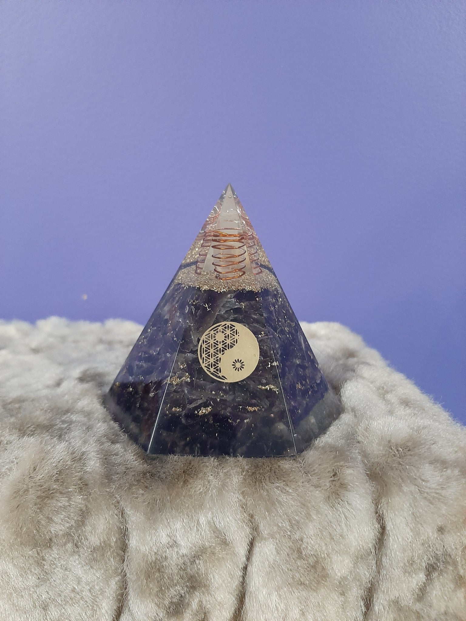 Amethyst Orgonite Pyramid