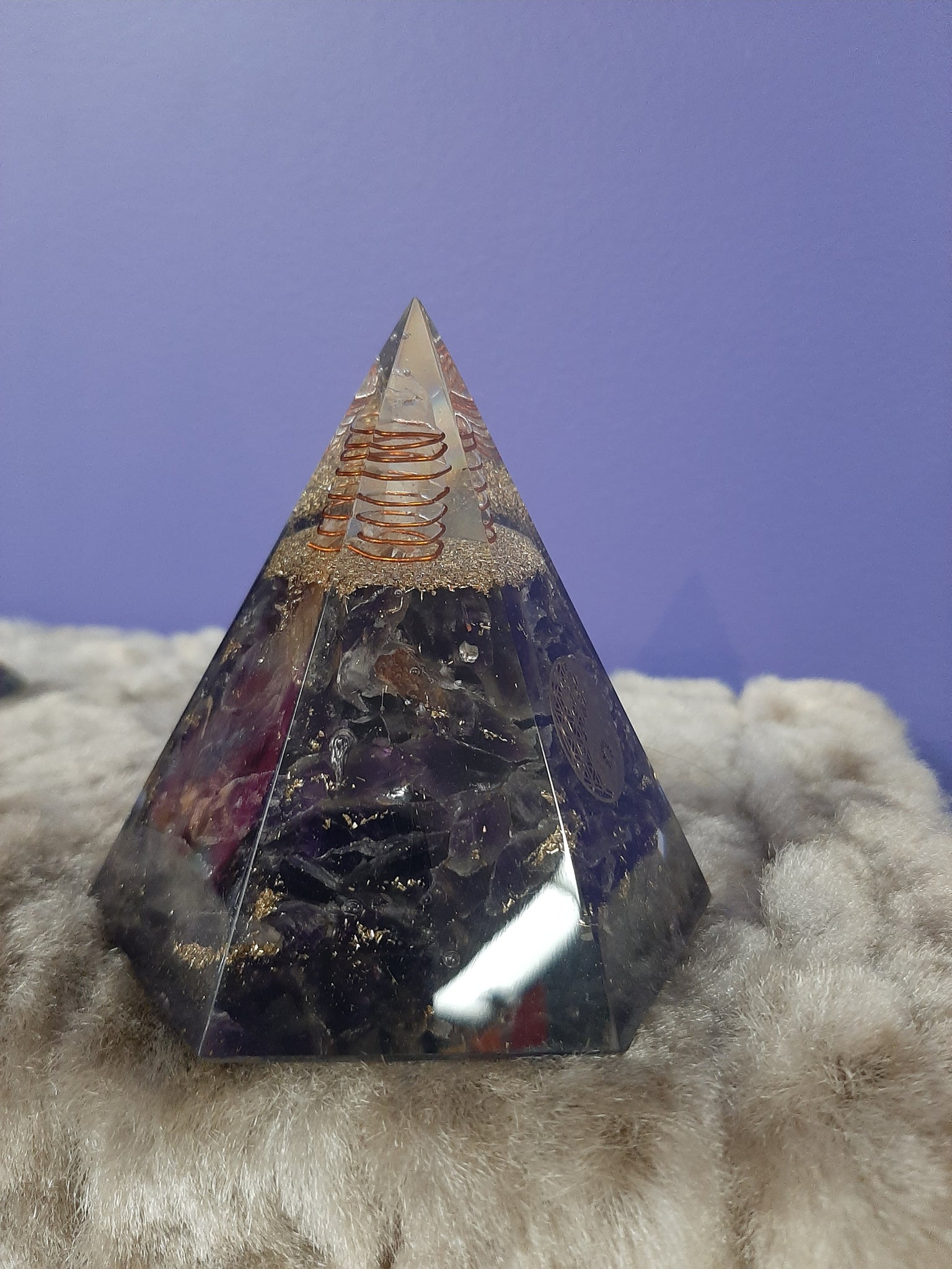 Amethyst Orgonite Pyramid