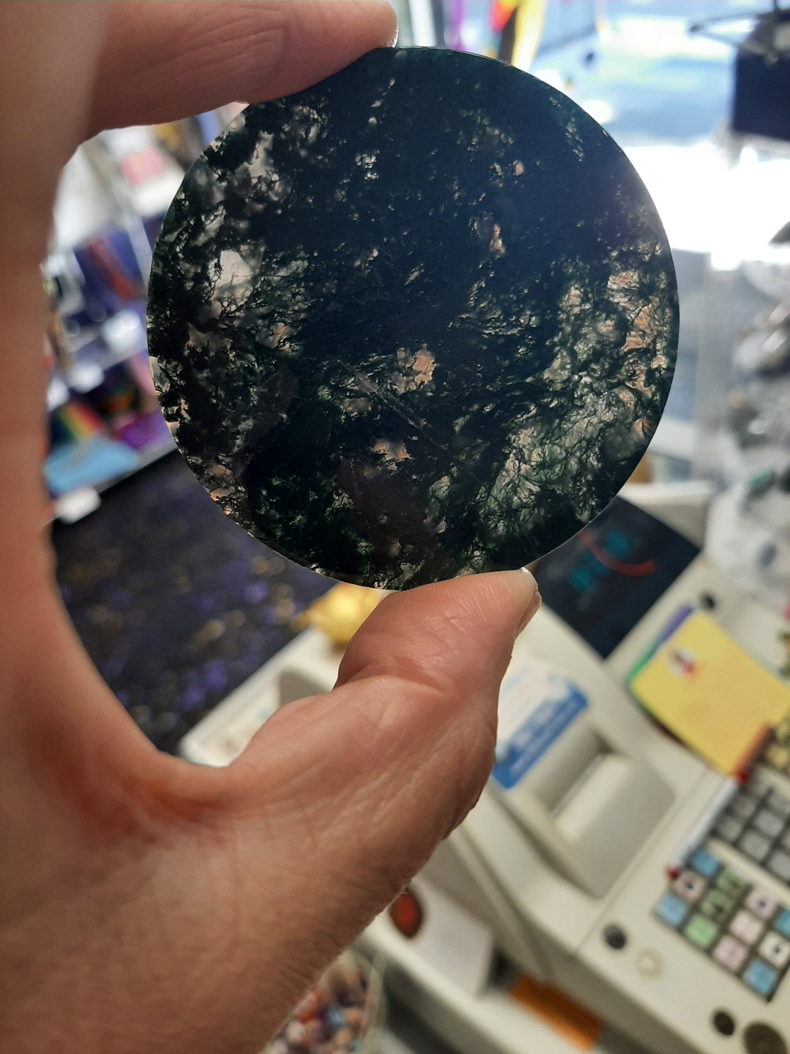 Moss Agate Disc