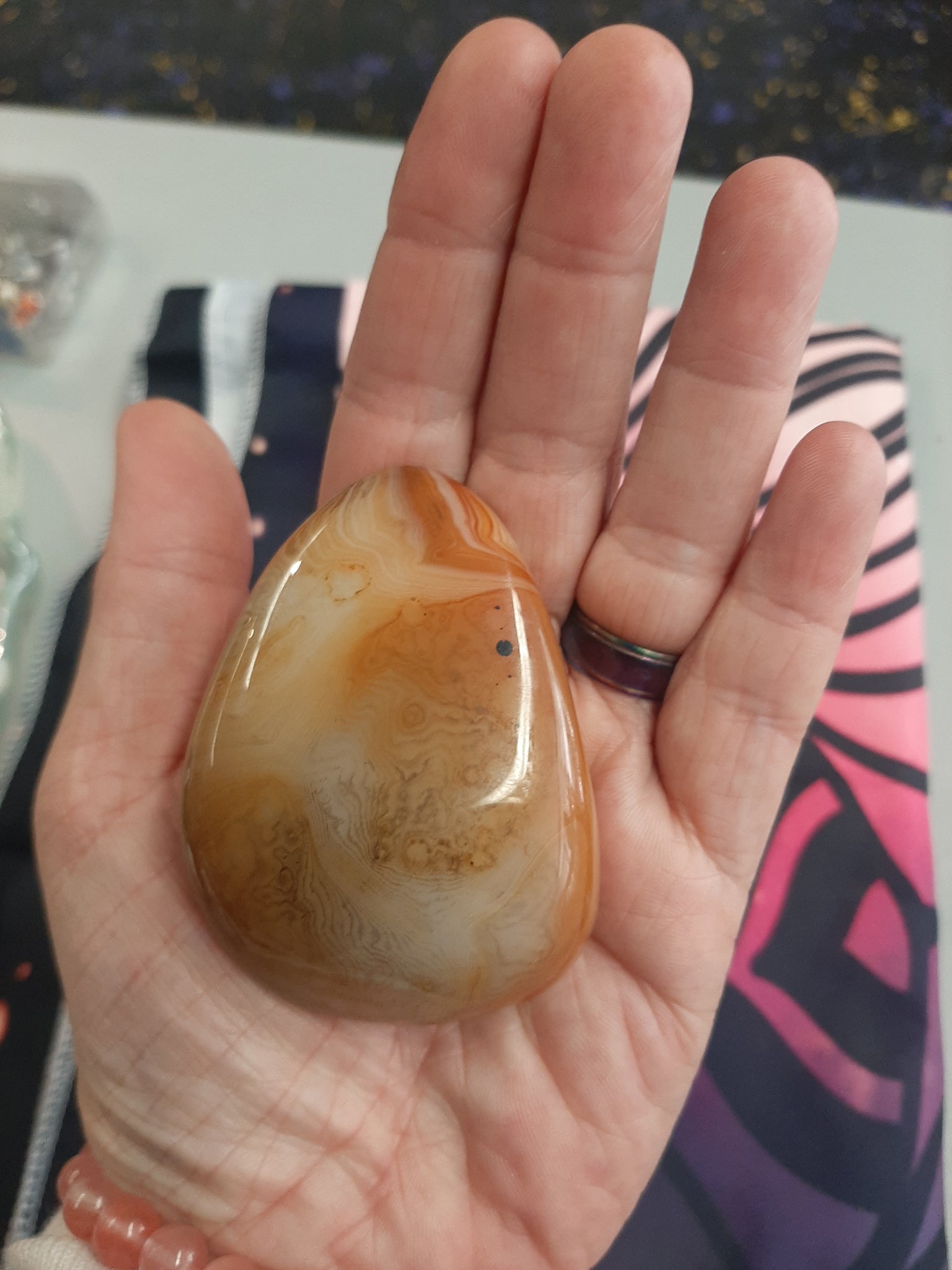 Carnelian Palm Piece