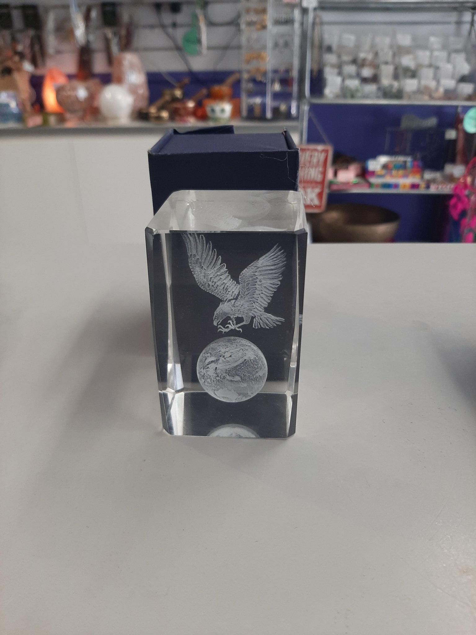 Eagle Glass Cube