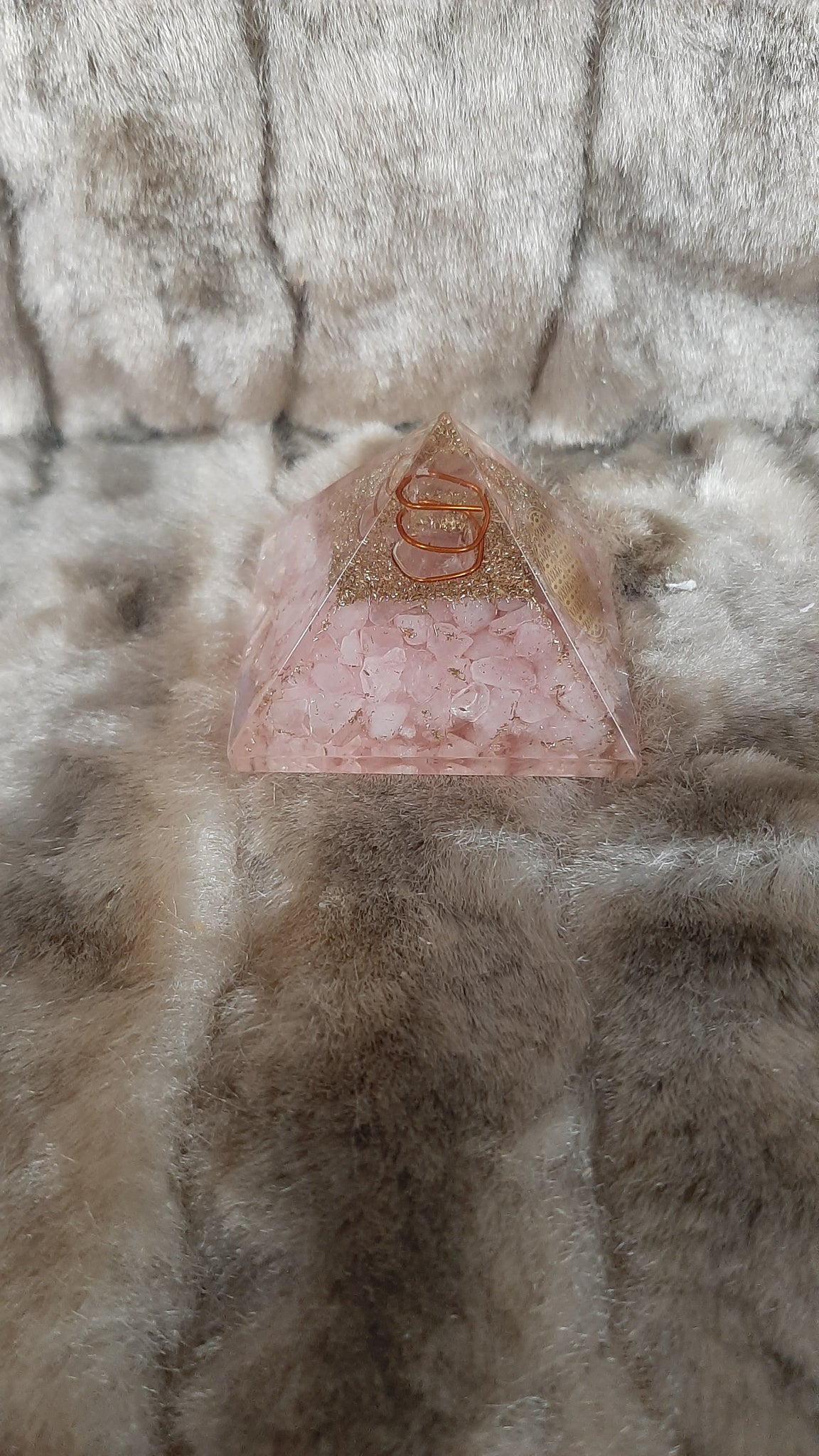 Rose Quartz Orgonite Pyramid