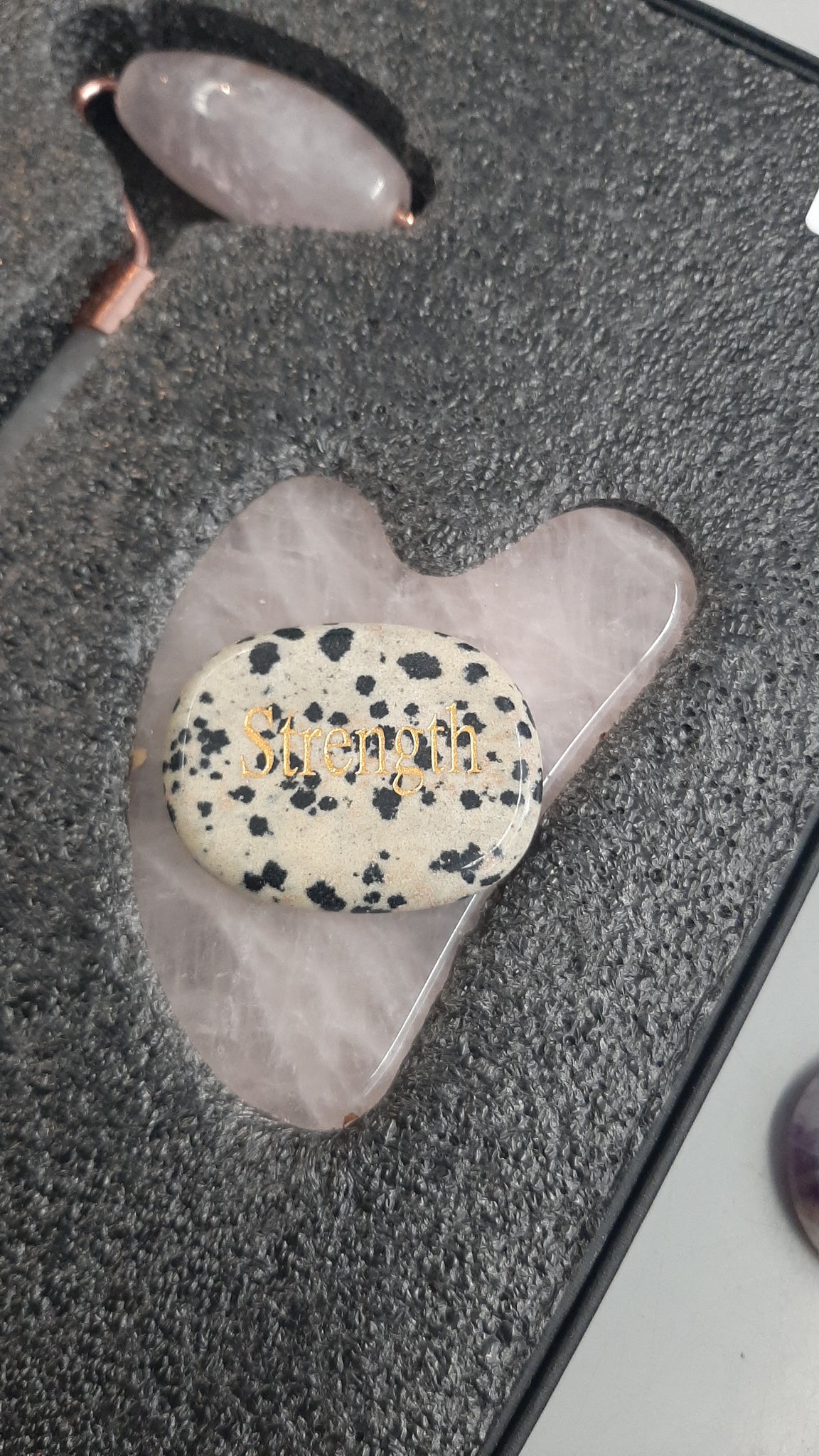 Dalmatian Jasper Worry Stone - Strength