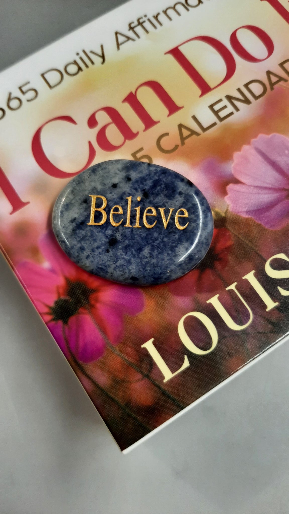 Sodalite "Believe" Worry Stone