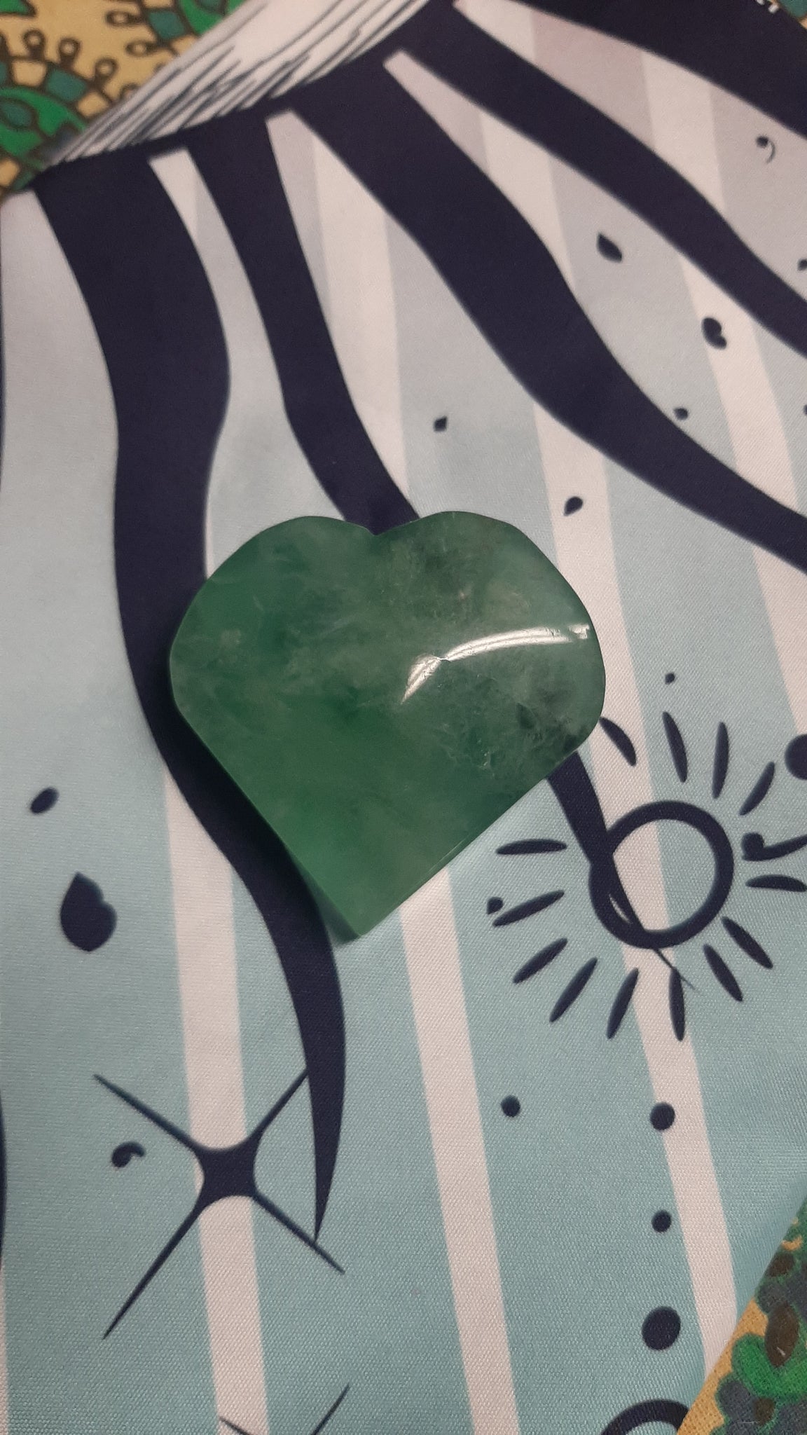 Green Fluorite Heart