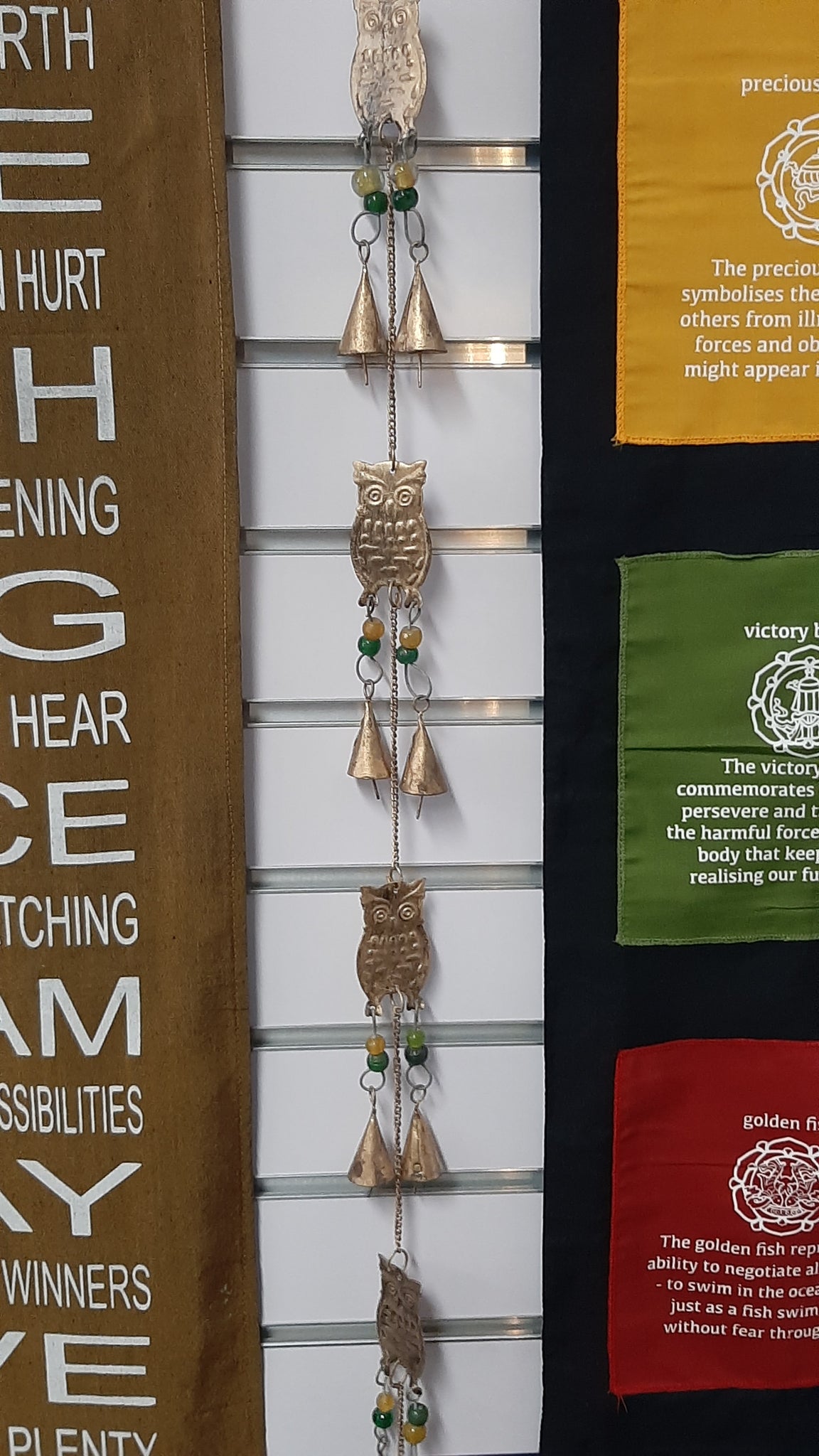 Bronze owl chime