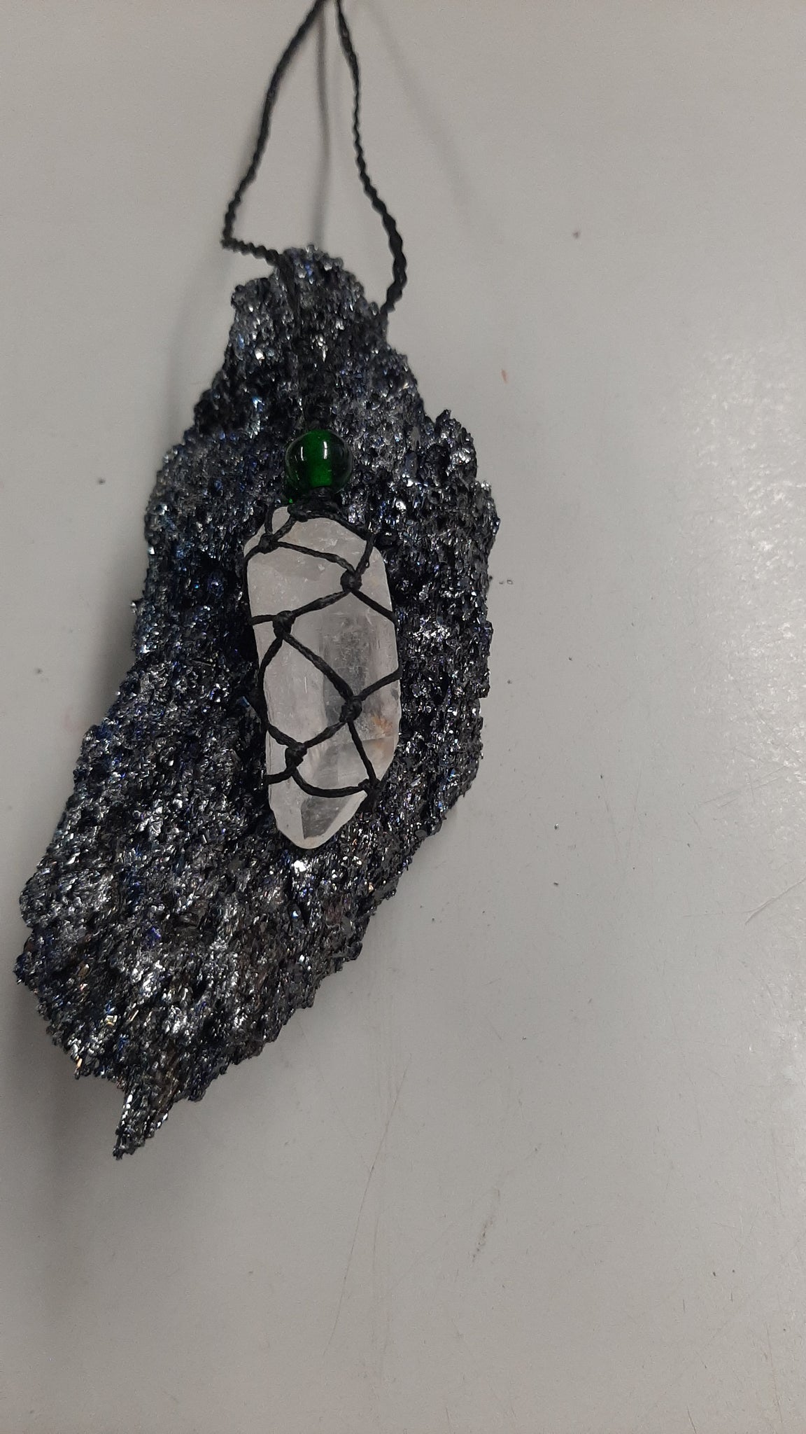 Macrame Wrapped Crystal Necklaces