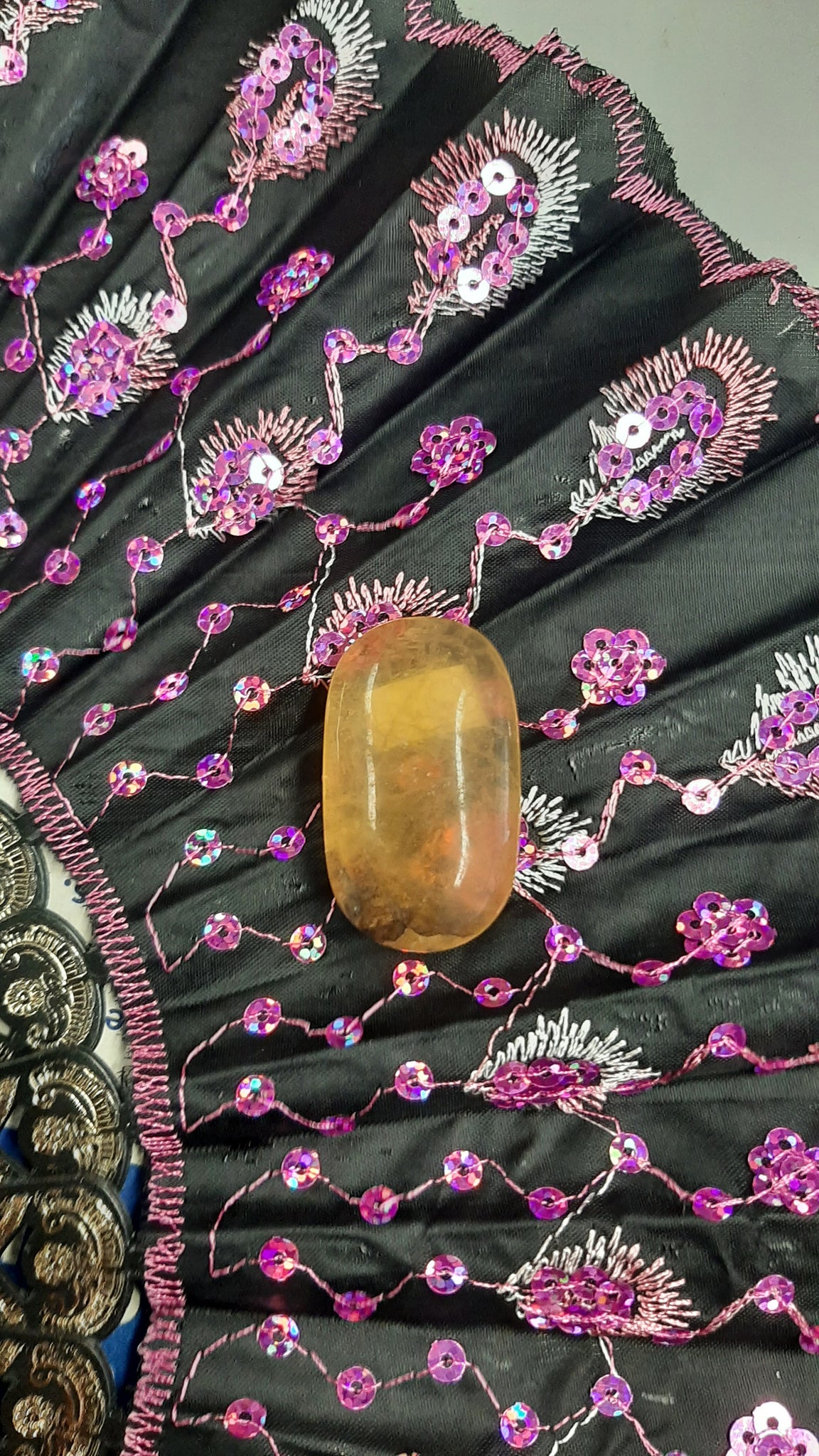 Yellow Fluorite Worry Stone