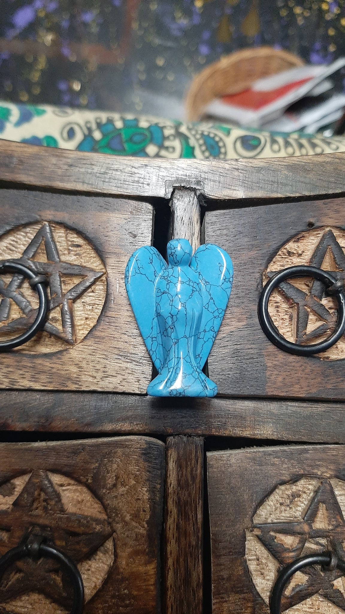 Blue Howlite Angel