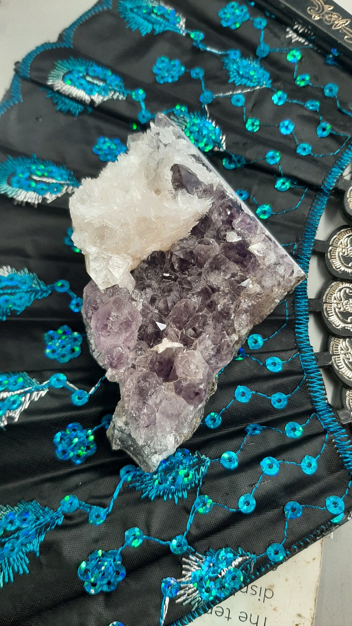 Amethyst Cluster & Calcite