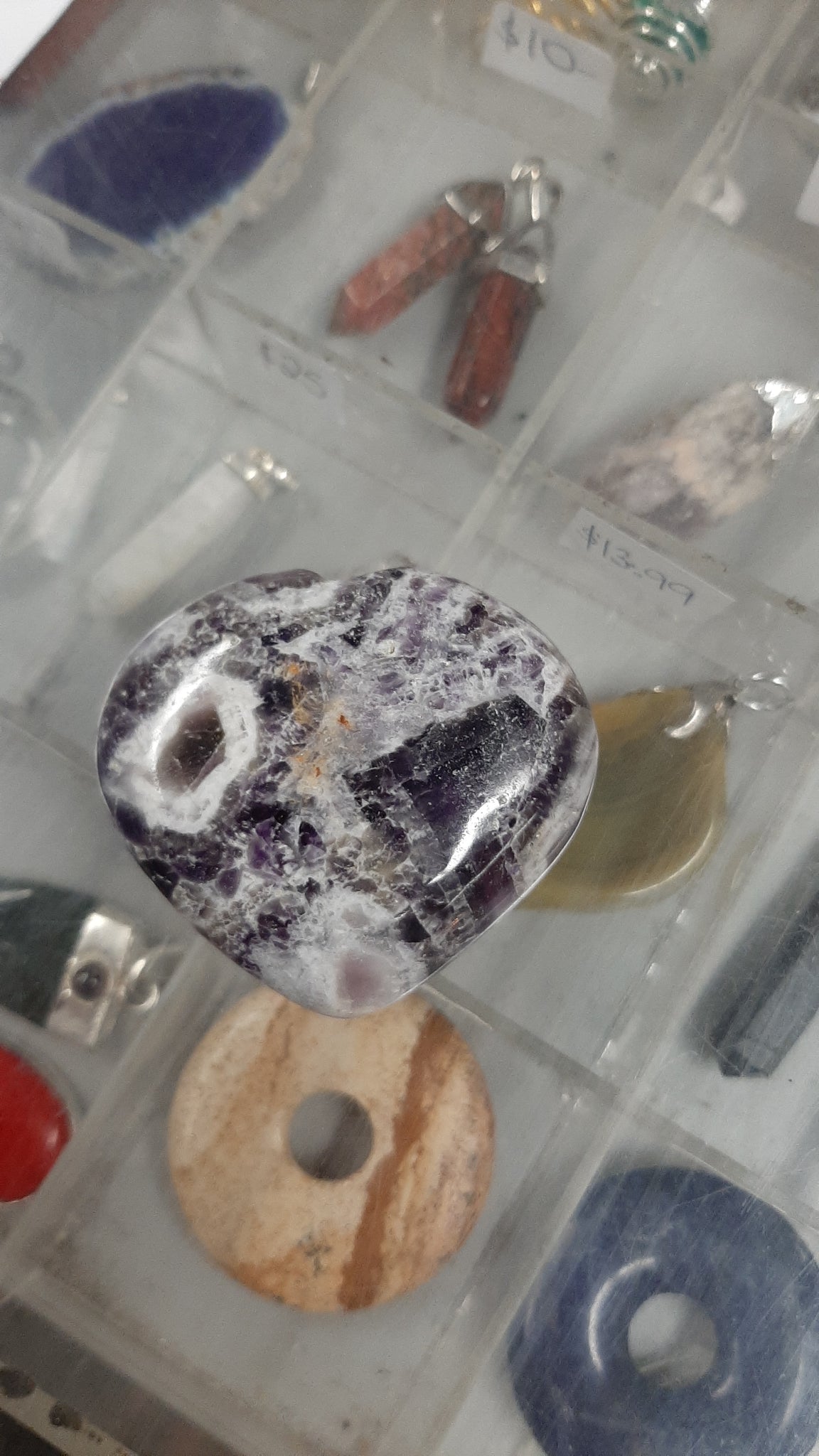 Chevron Amethyst Heart