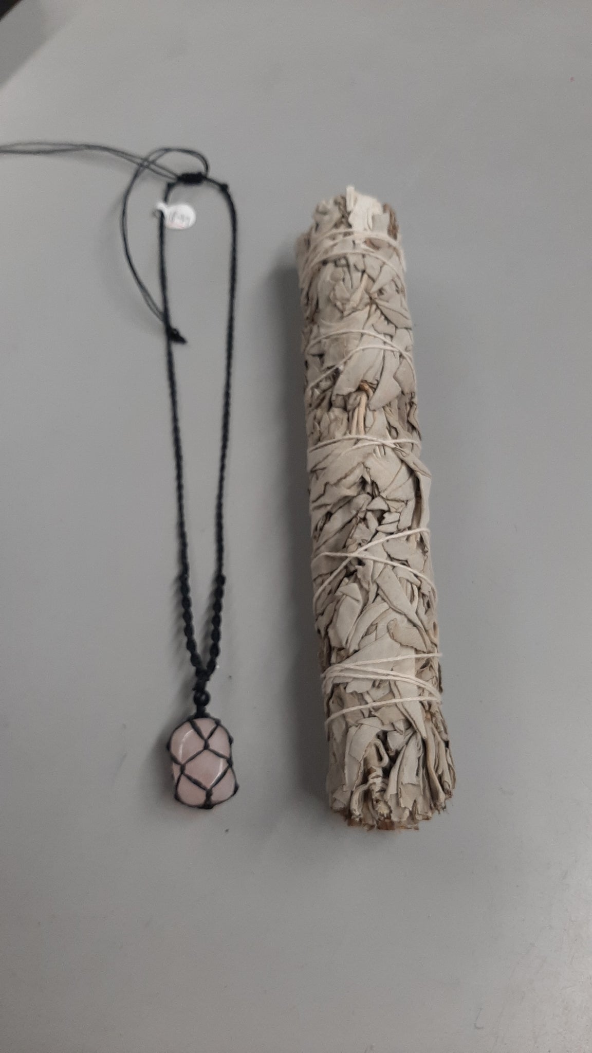 Macrame Wrapped Crystal Necklaces
