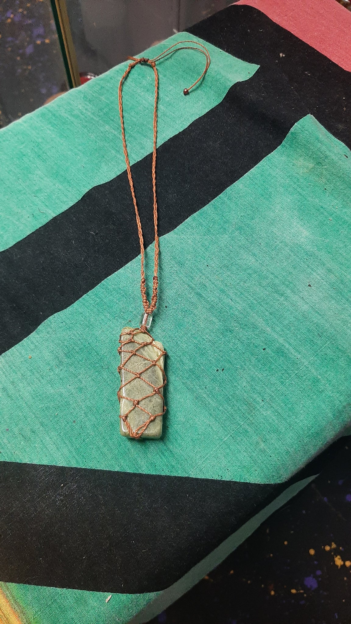 Macrame Wrapped Crystal Necklaces