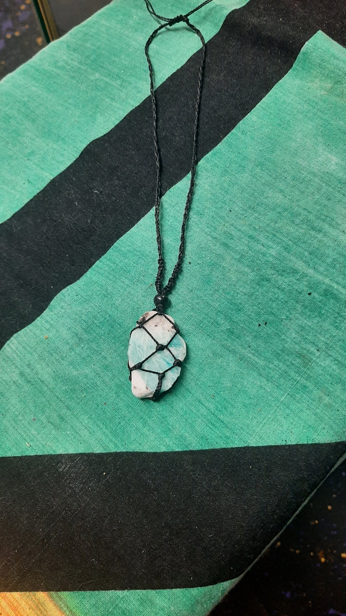 Macrame Wrapped Crystal Necklaces