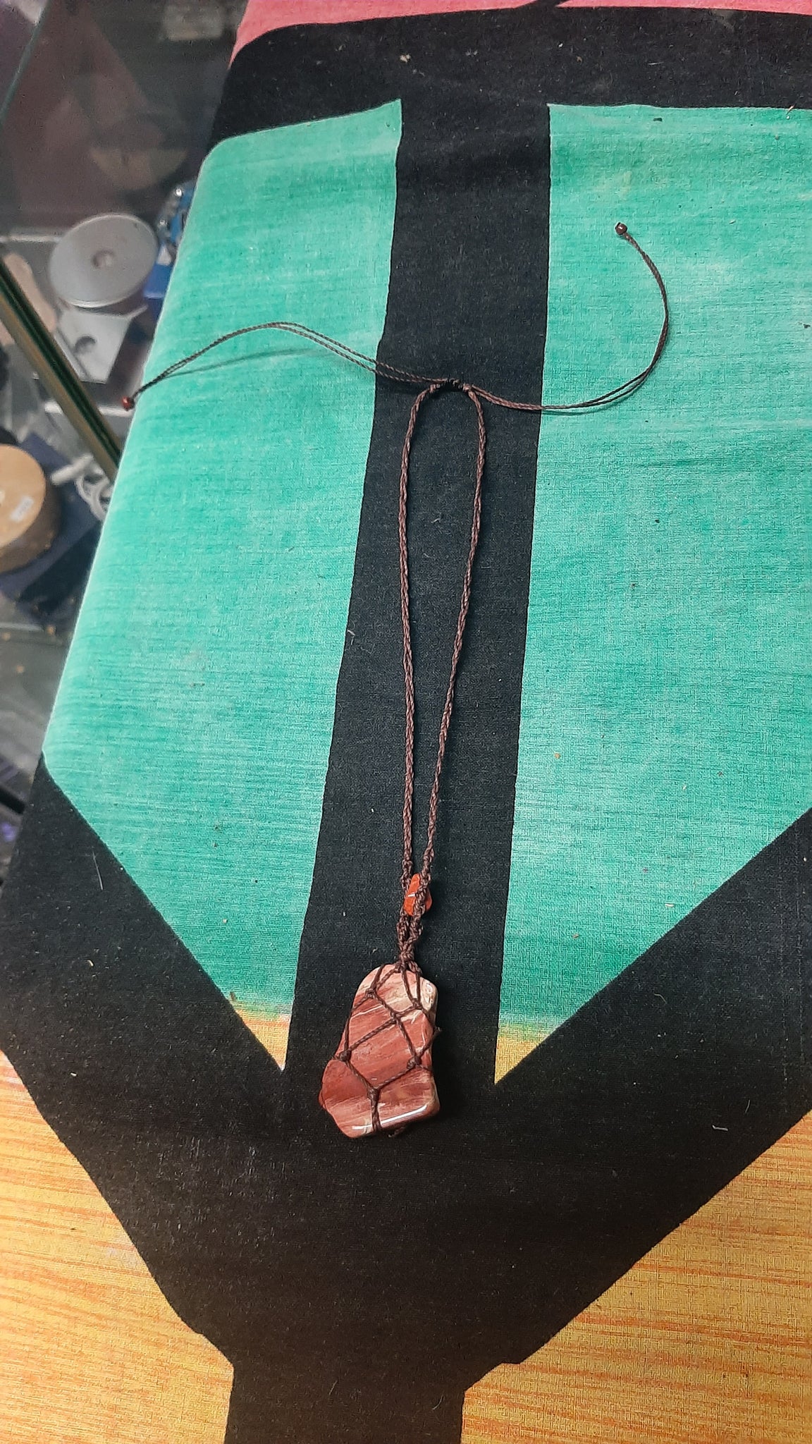 Macrame Wrapped Crystal Necklaces