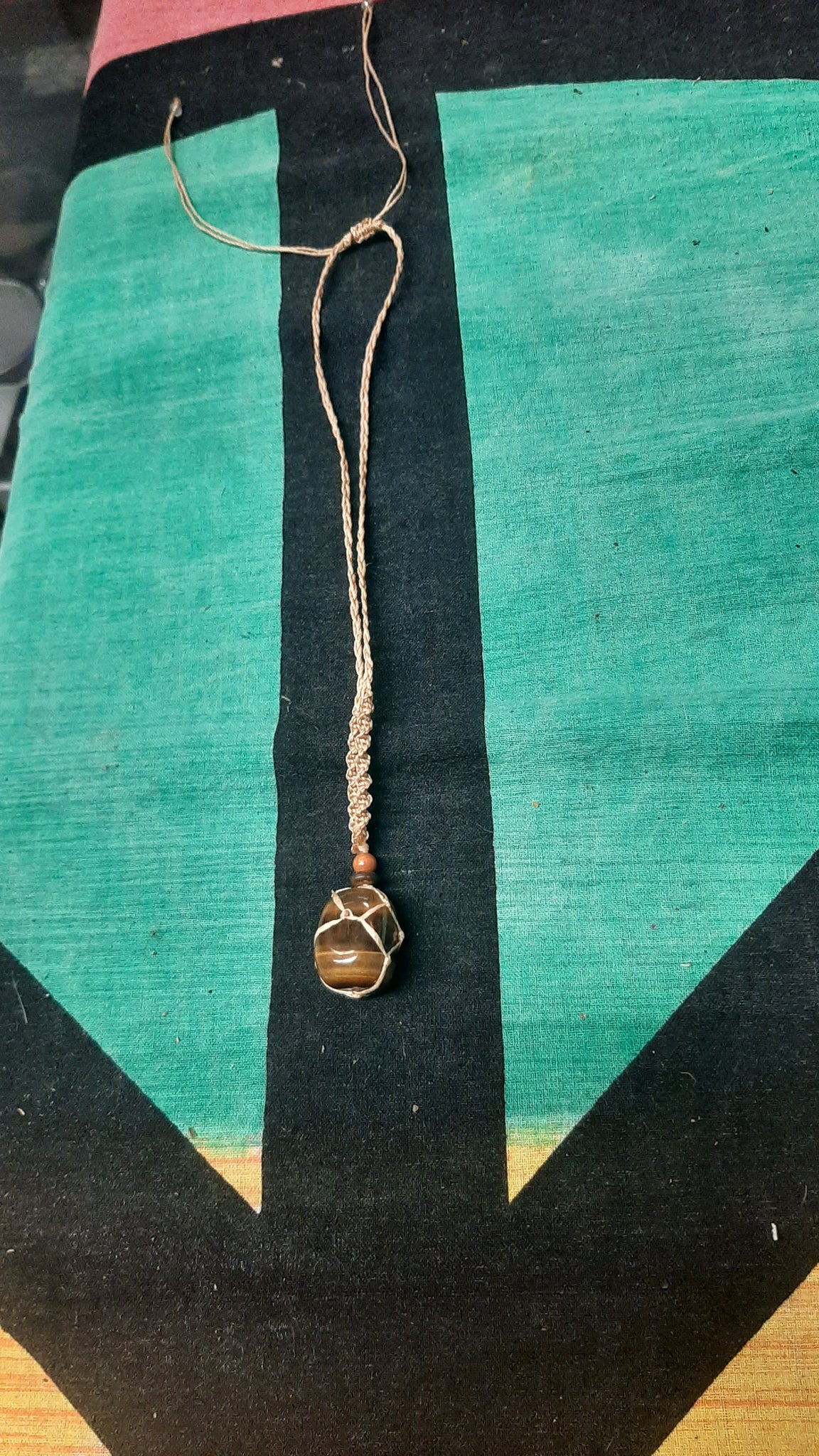 Macrame Wrapped Crystal Necklaces