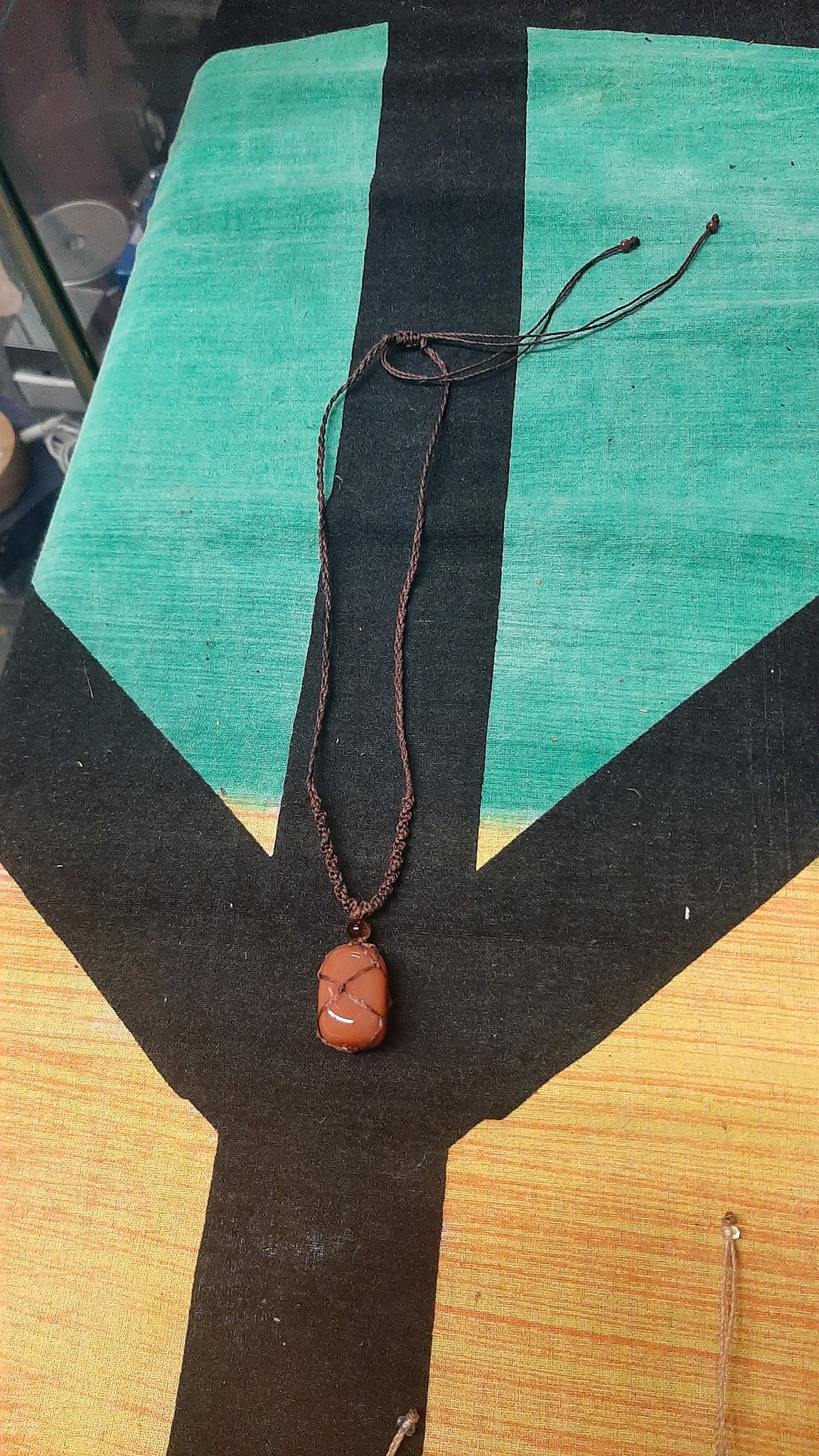 Macrame Wrapped Crystal Necklaces