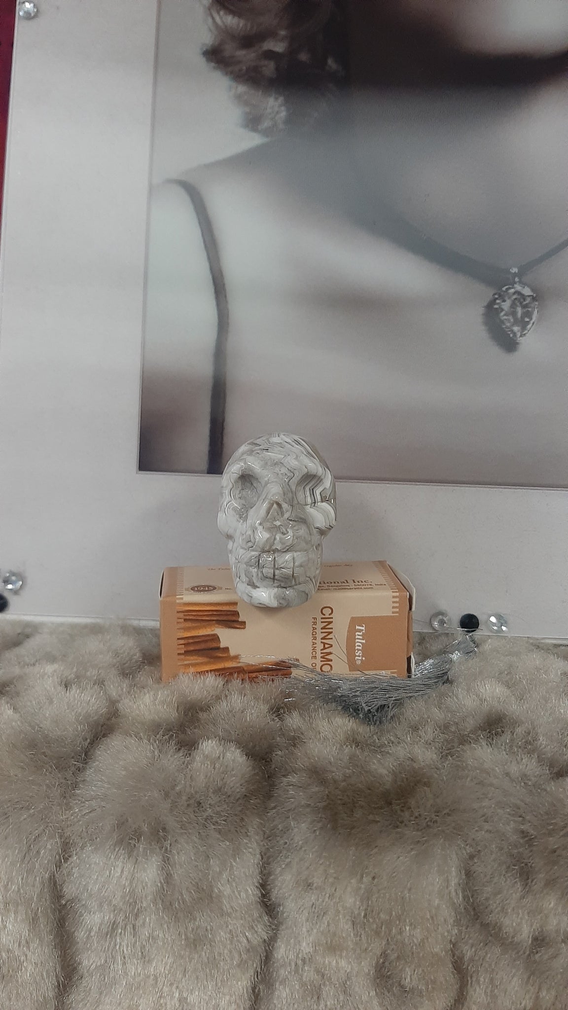 Crazy Lace Agate Skull