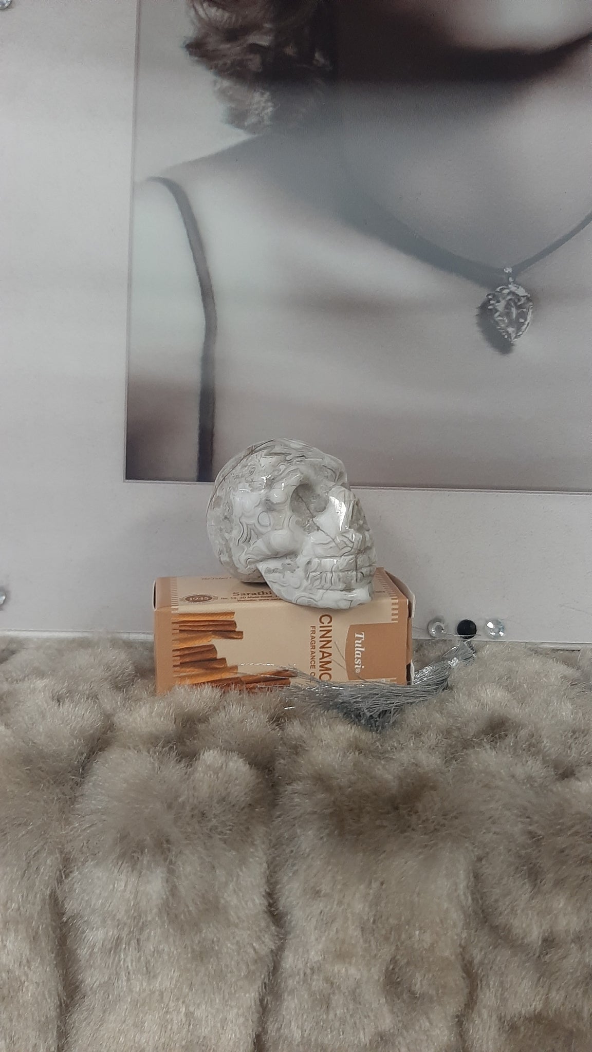 Crazy Lace Agate Skull