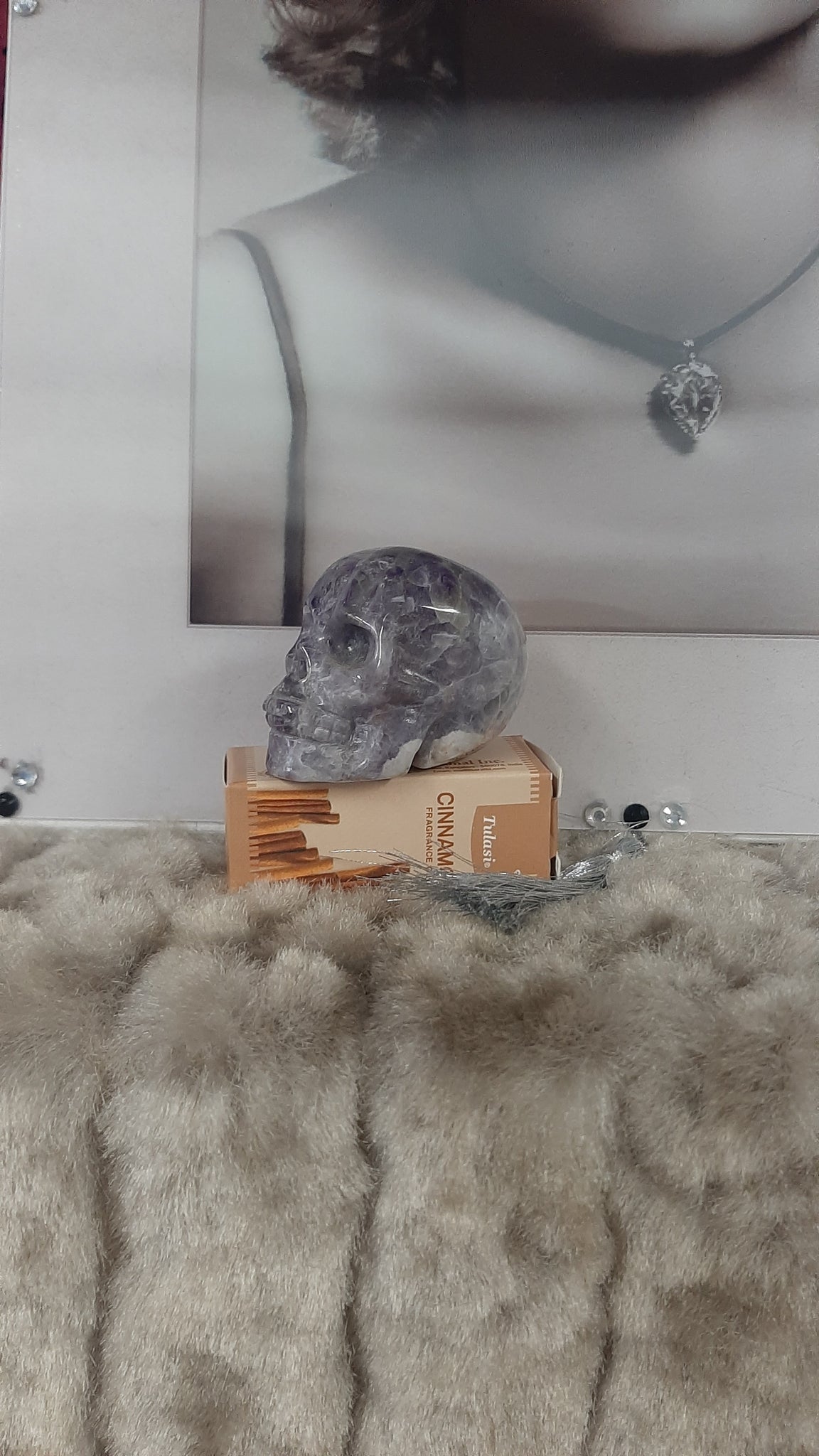 Chevron Amethyst Skull