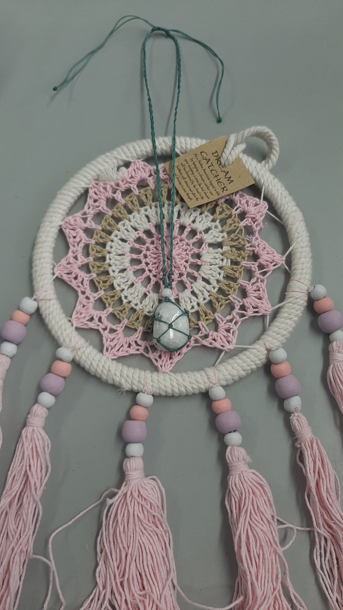 Macrame Wrapped Crystal Necklaces