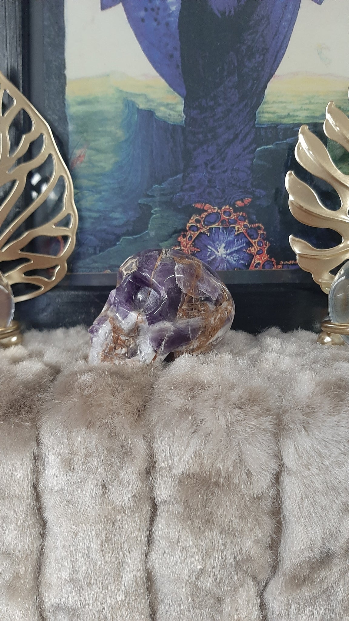 Chevron Amethyst Skull