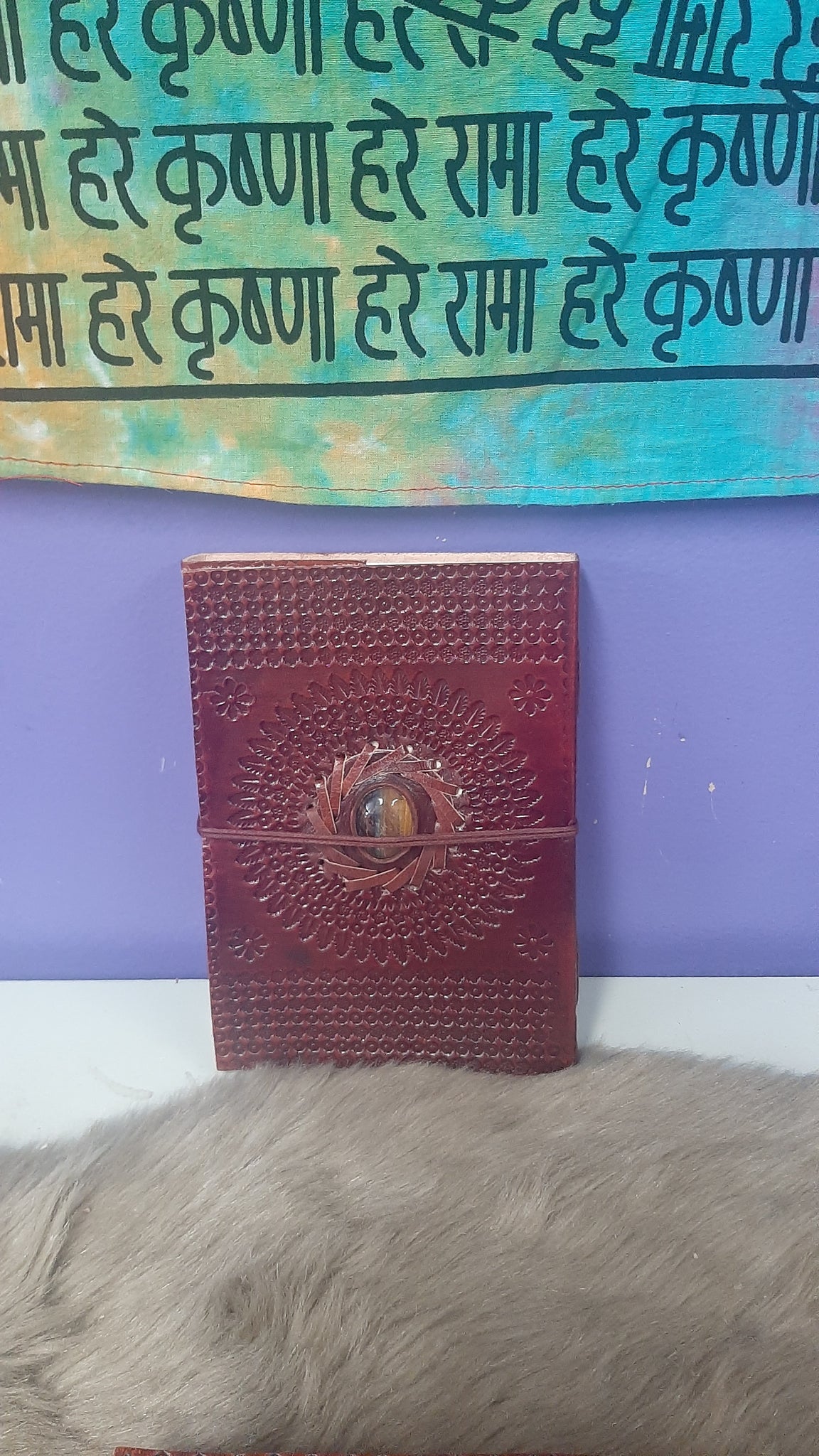 Leather Journal with Tiger Eye