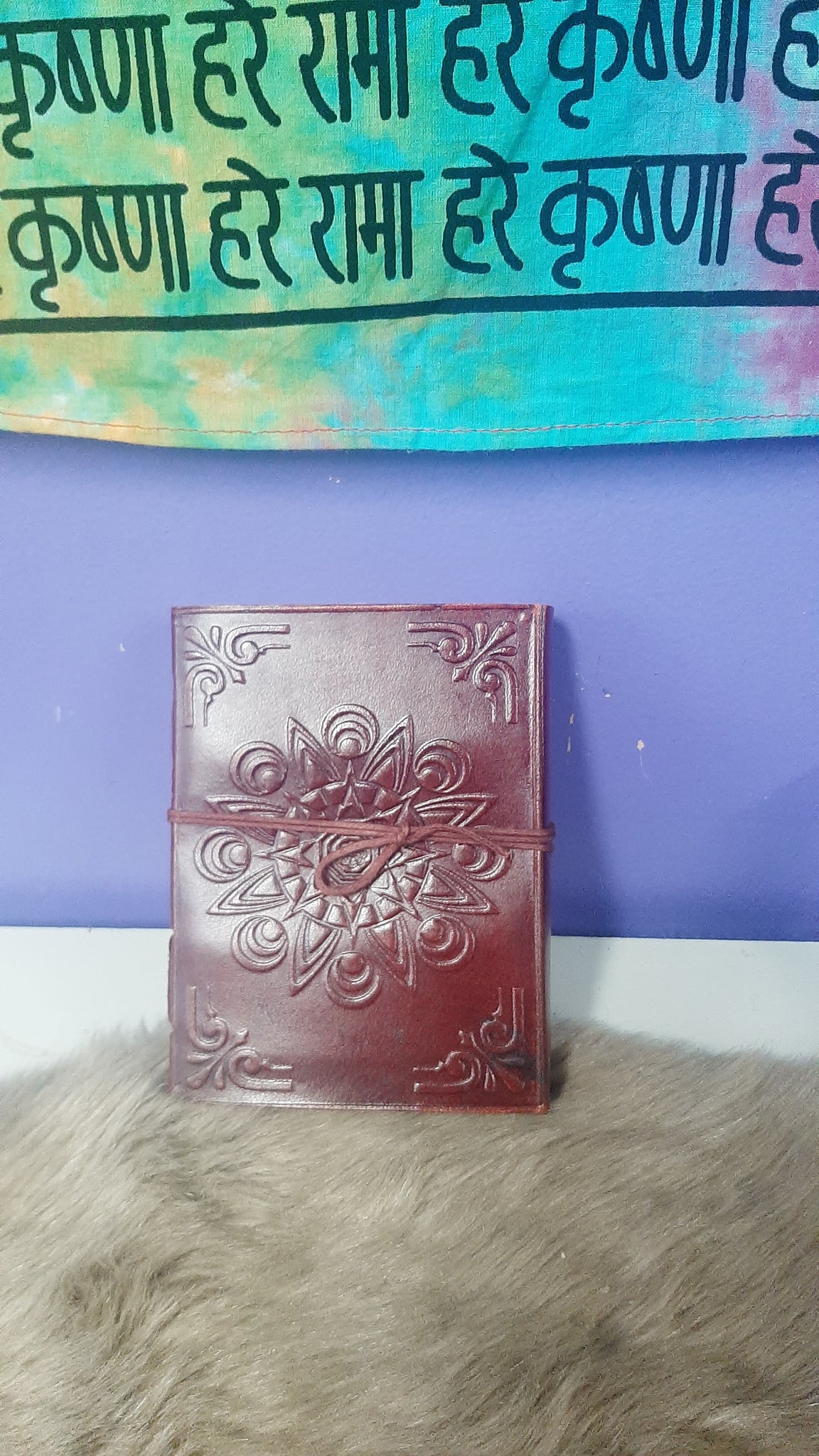 Leather Book with Malachite