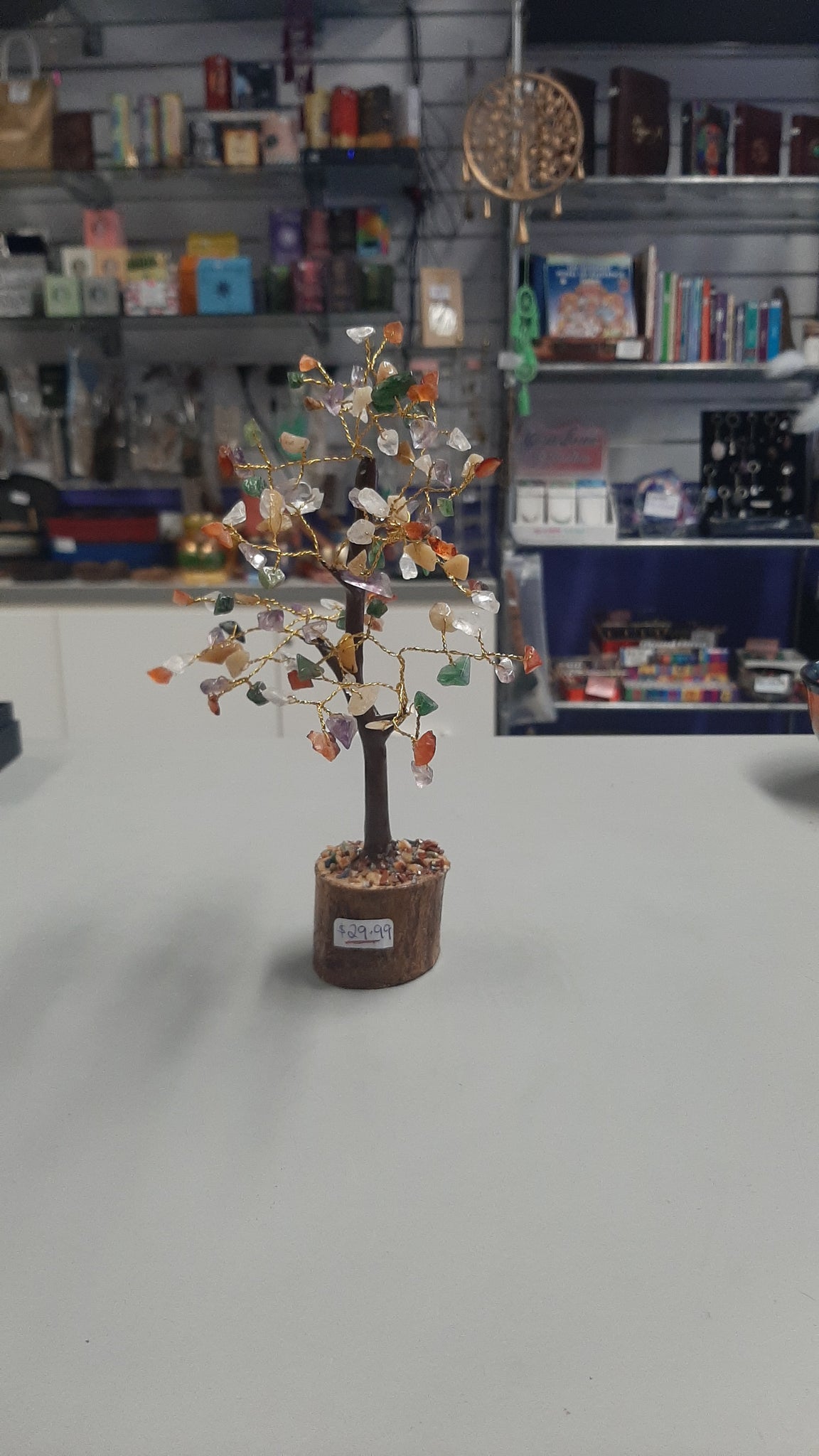 Chakra Tree with Wood Base