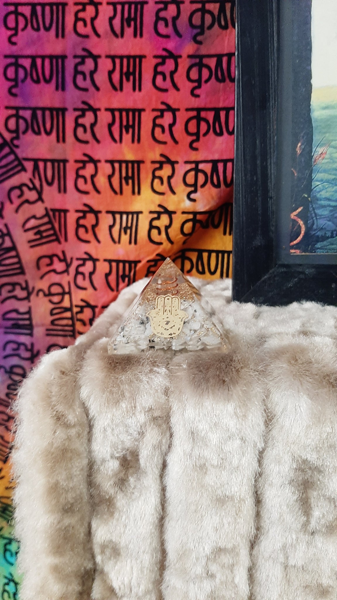 Moonstone Orgonite Pyramid