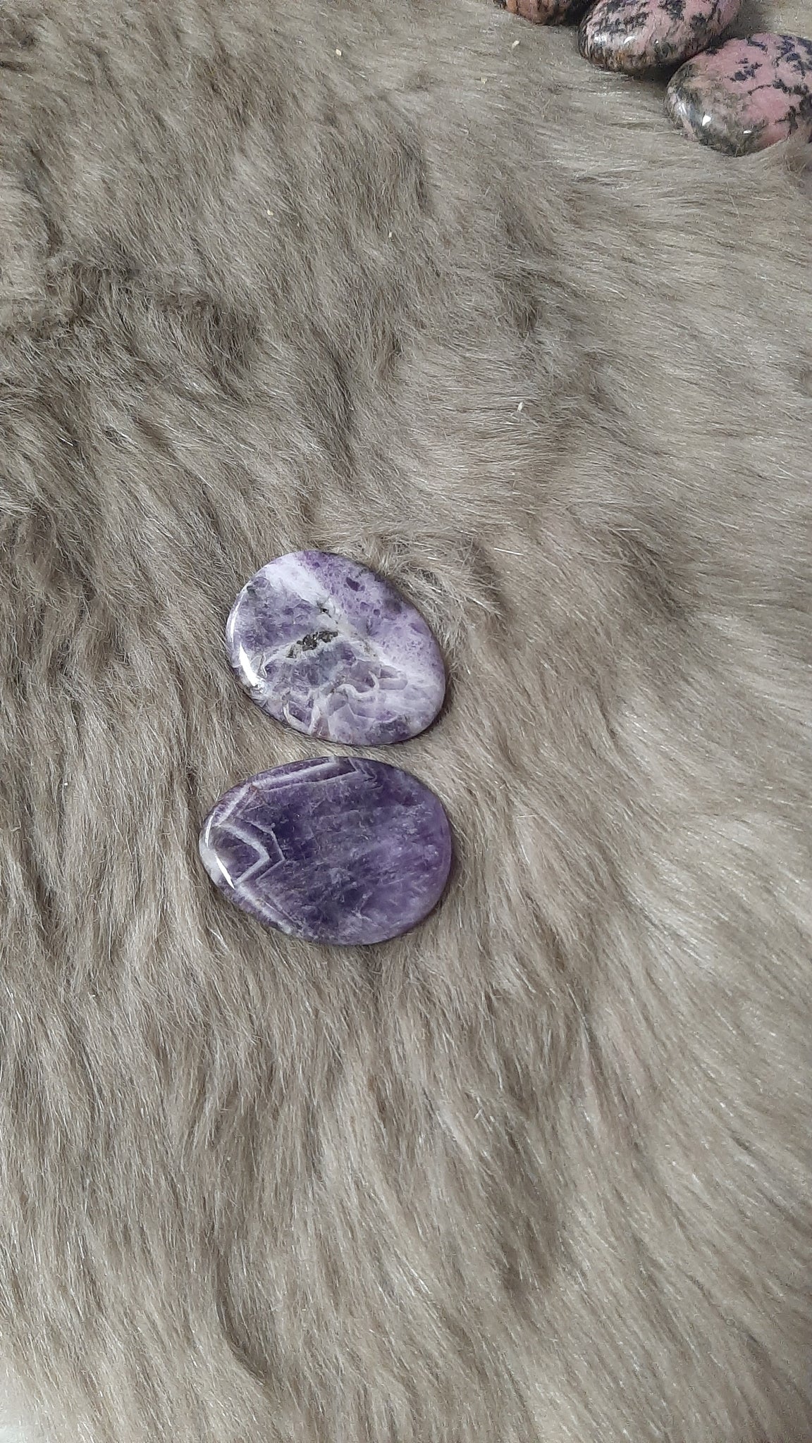 Chevron Amethyst Worry Stone