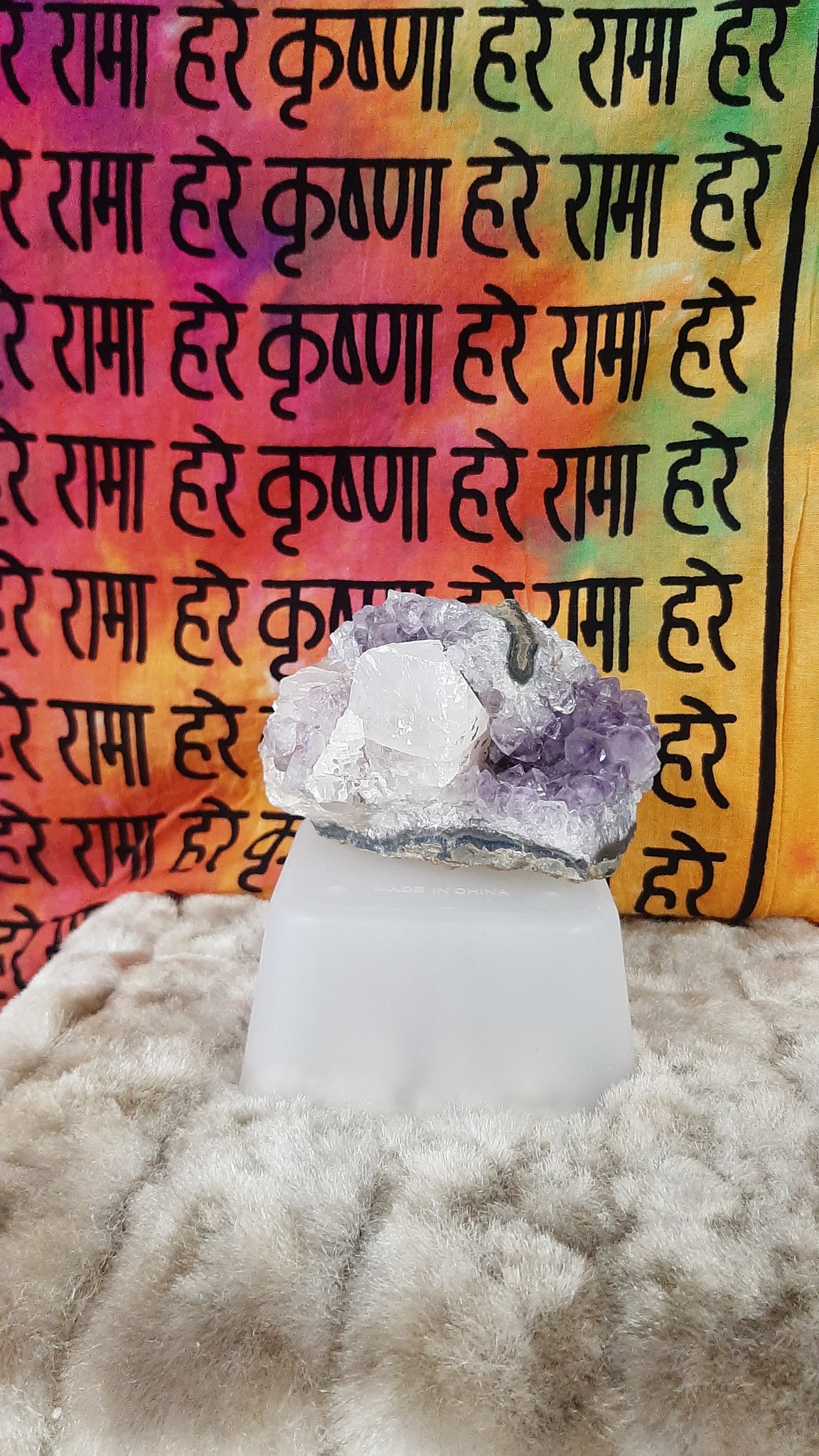 Amethyst Cluster & Calcite