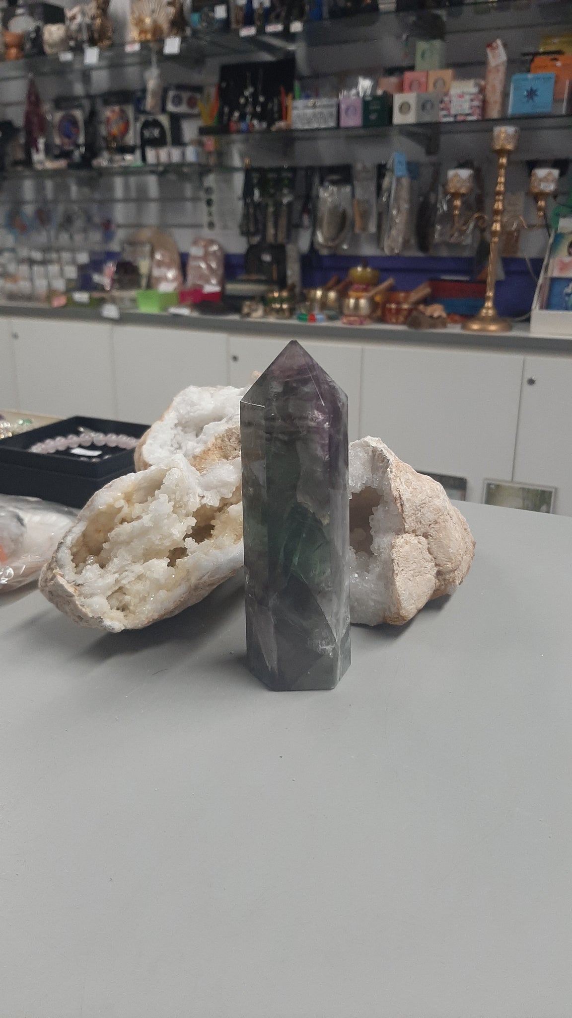Rainbow Fluorite Tower Large