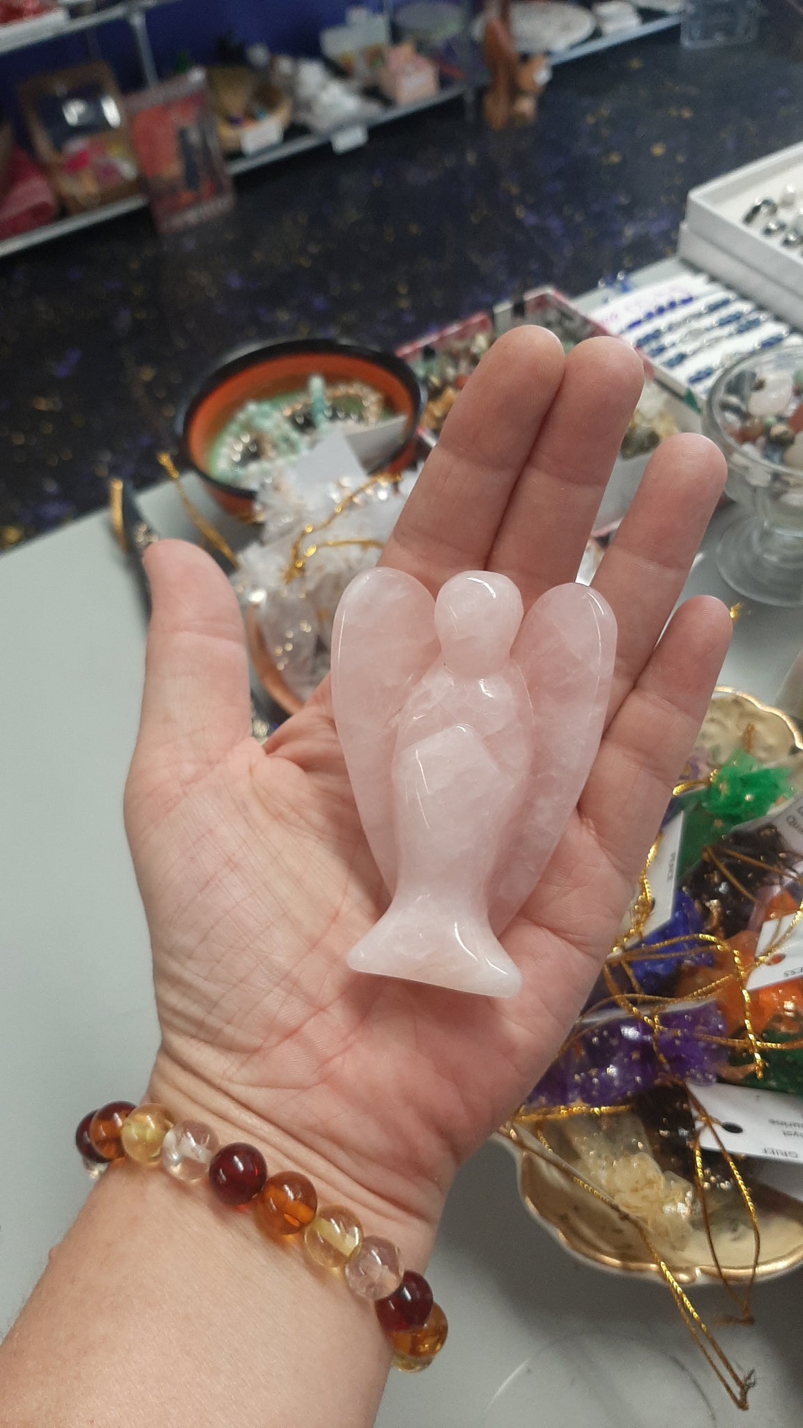 Rose Quartz Angel Large