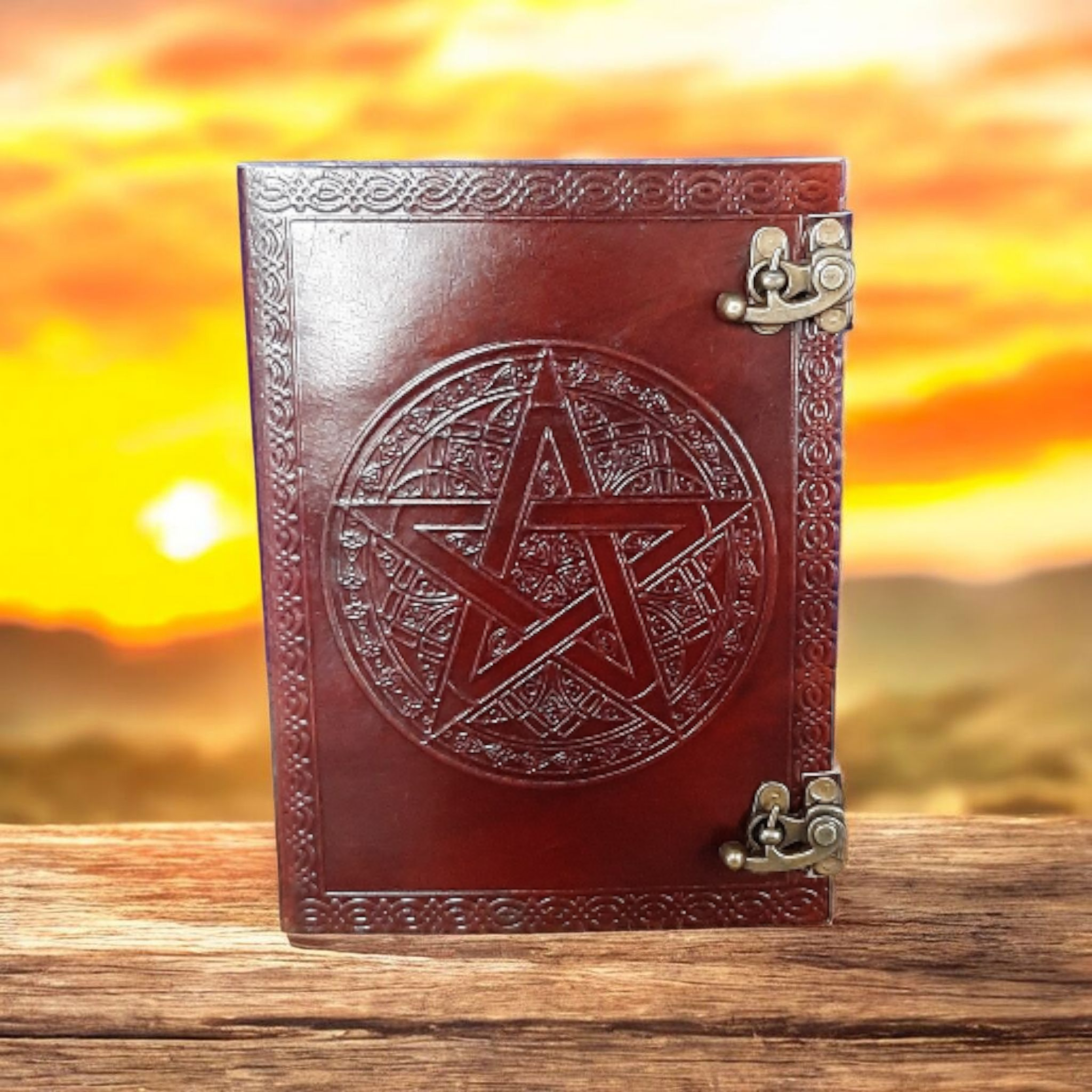 Pentagram Leather Book