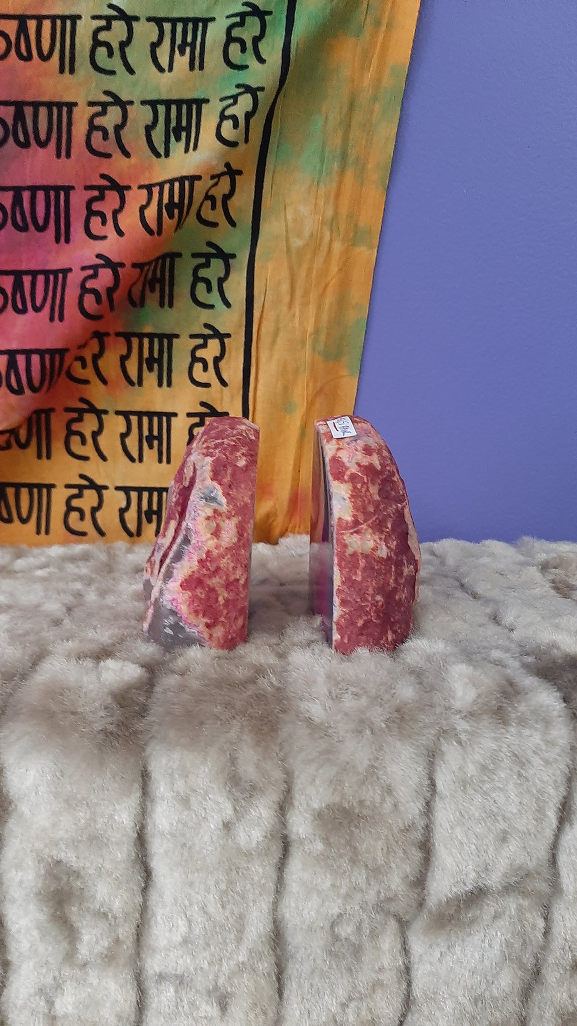 Pink Agate Bookends