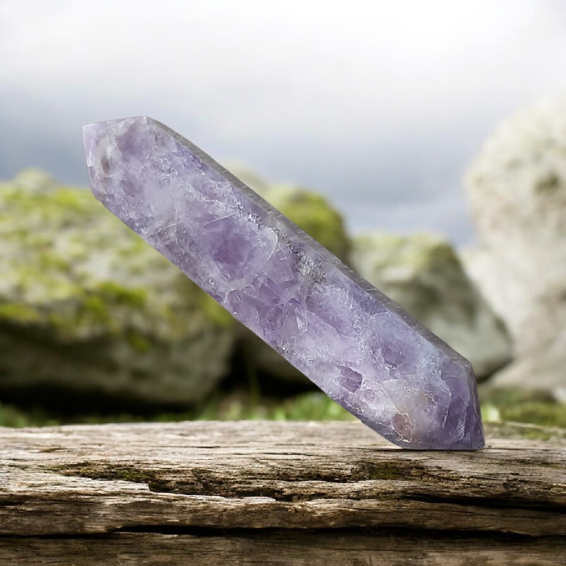 Amethyst Wand, Amethyst Double Terminator Wand An amethyst crystal wand ...