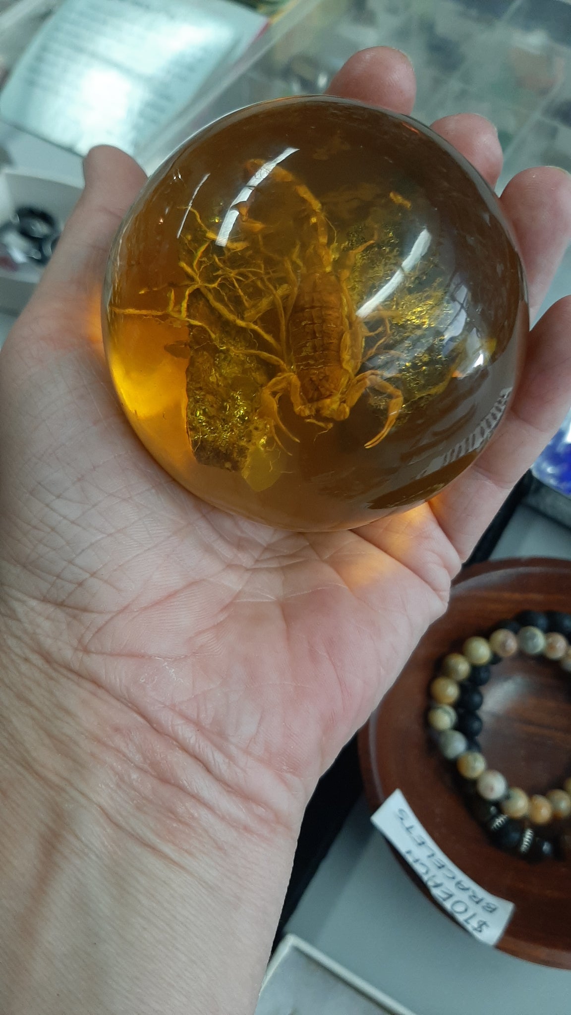 Amber with Scorpion Sphere