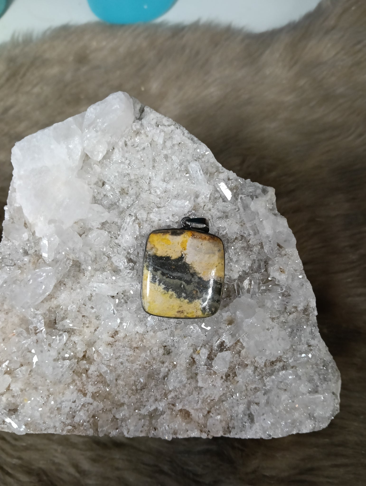 Bumble Bee Jasper Pendant