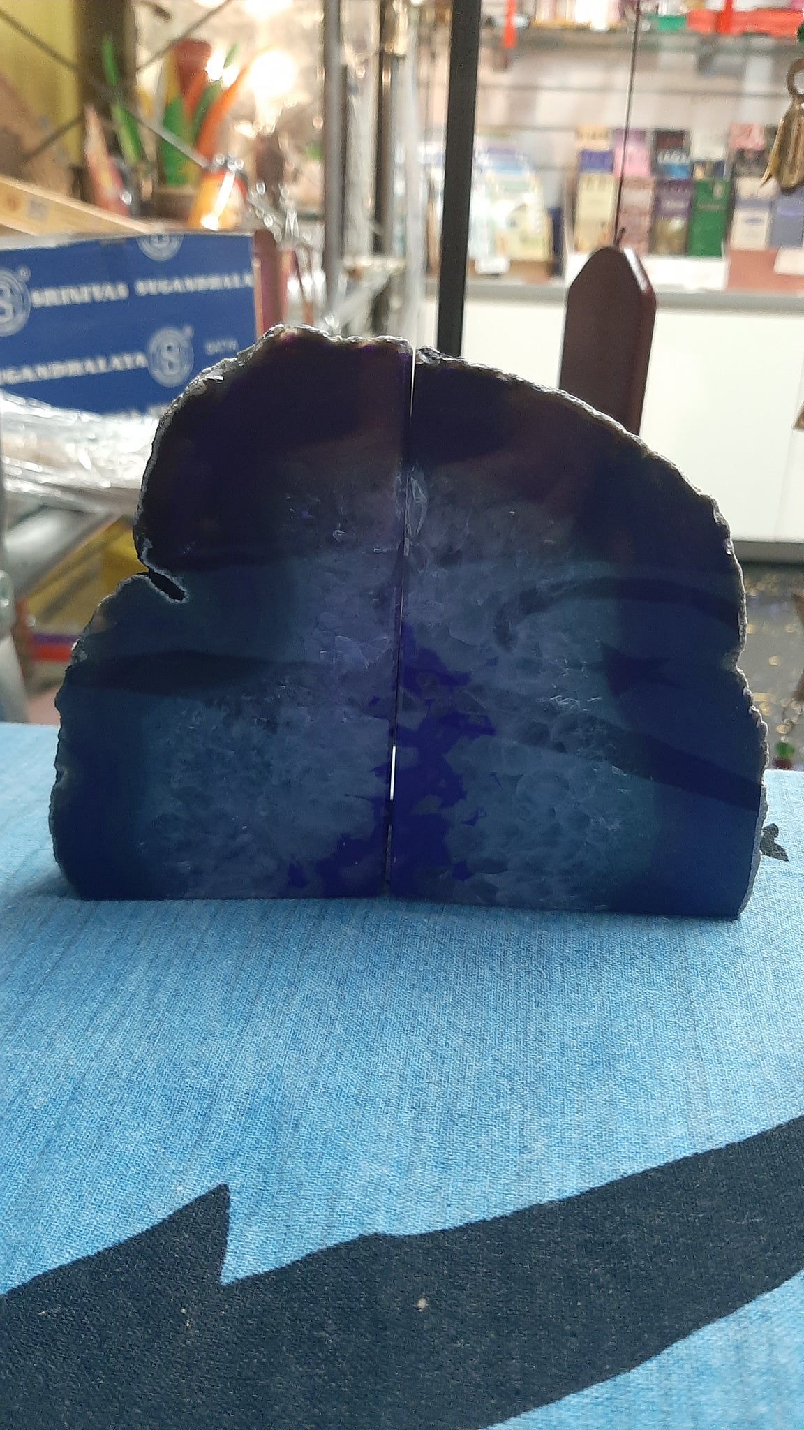 Purple Agate Bookends